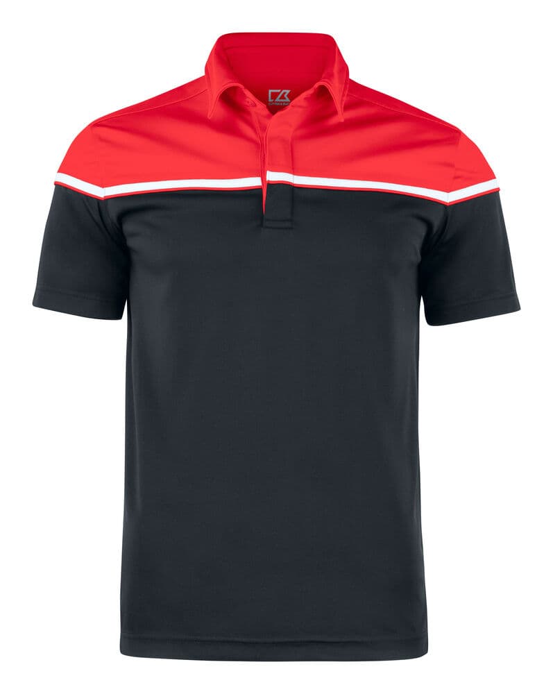 Polo Cutter & Buck Seabeck homme coloris Noir / Rouge