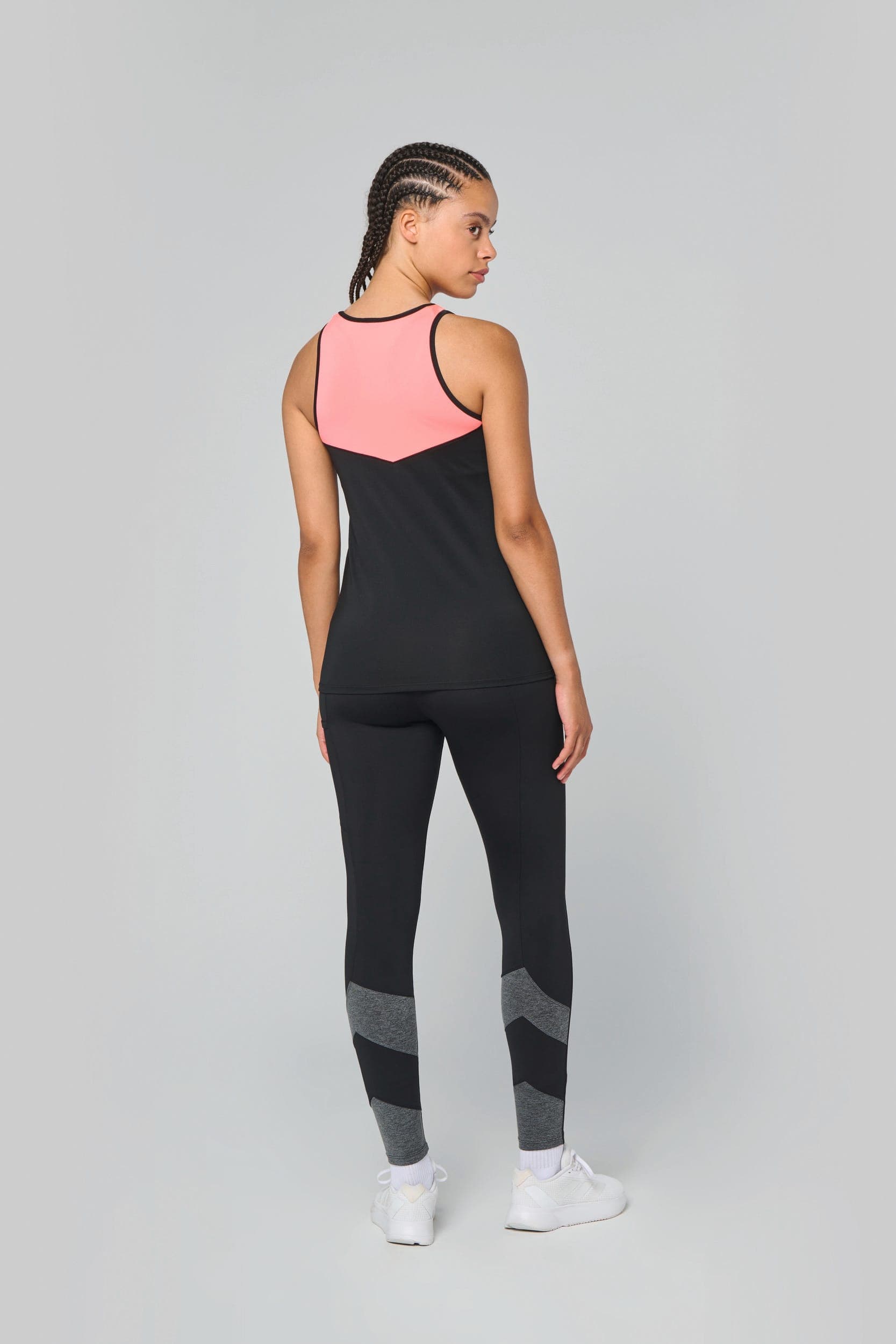 Legging de padel bicolore femme en situation