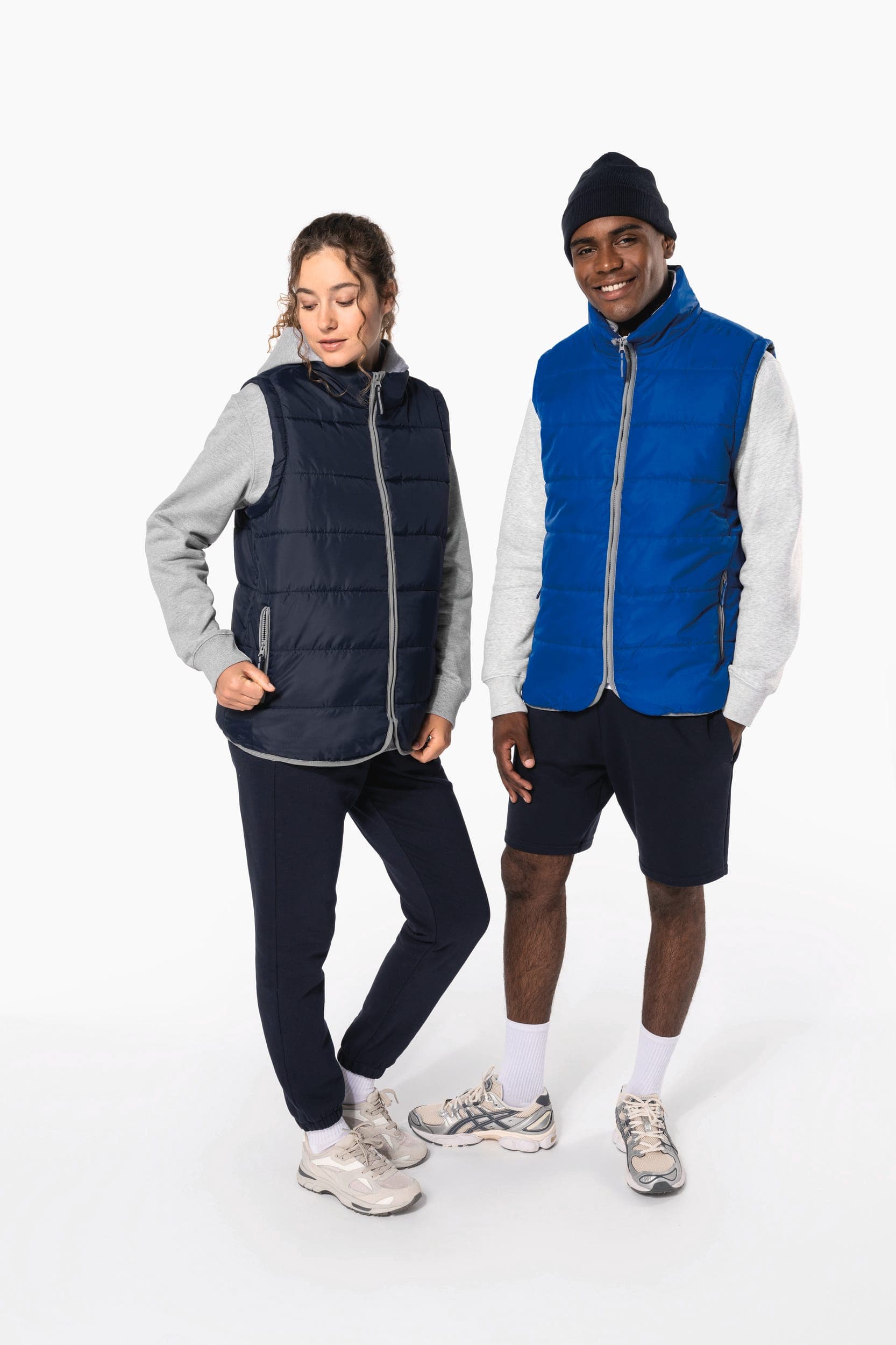 Bodywarmer matelassé unisexe en situation