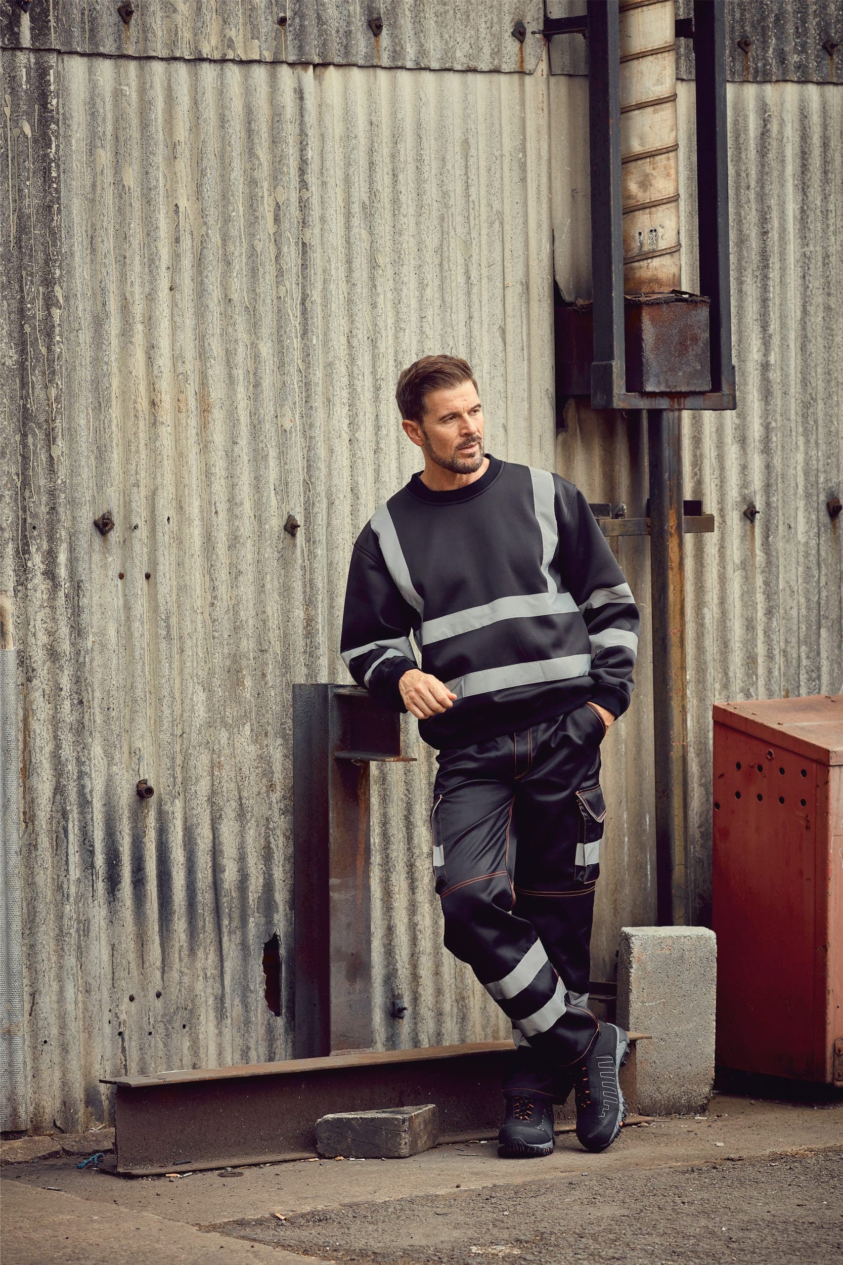 Sweat-shirt haute visibilité col rond