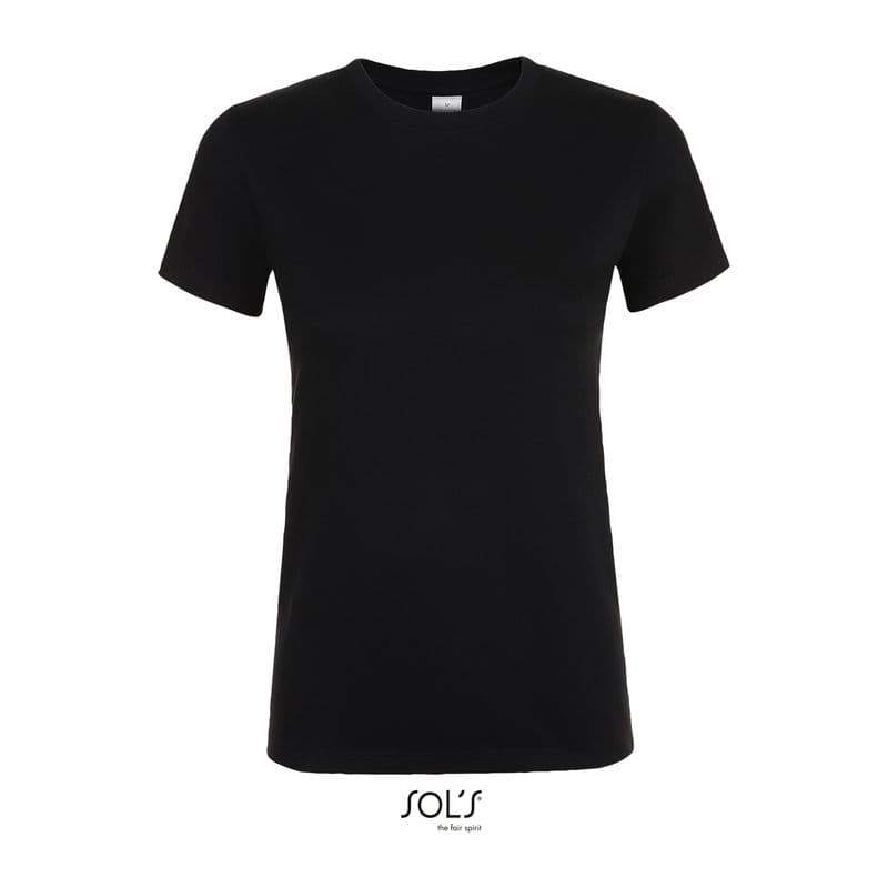 SOL'S REGENT WOMEN - ROUND COLLAR T-SHIRT coloris Noir profond