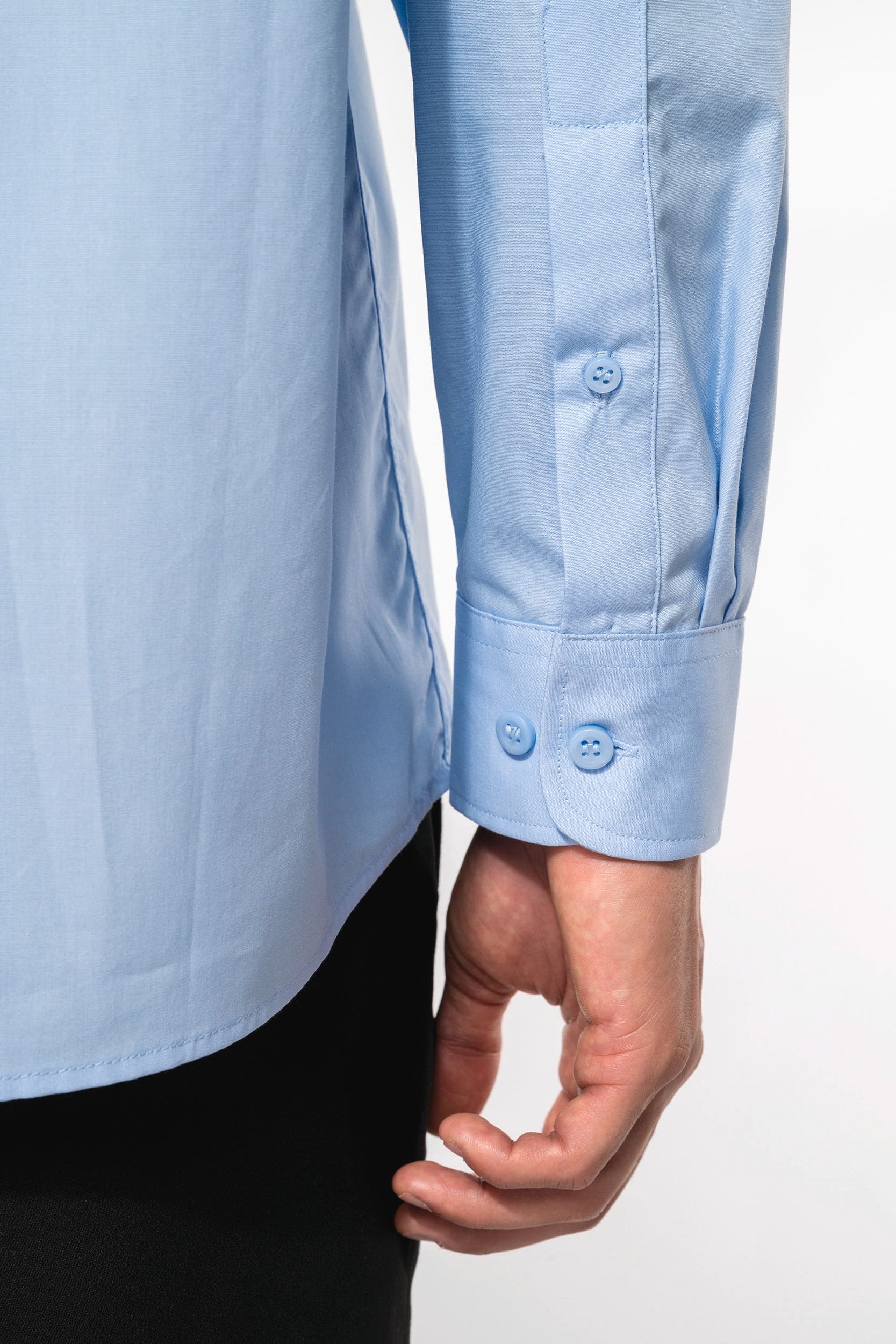 Chemise popeline manches longues en situation