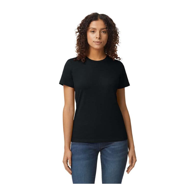 SOFTSTYLE® MIDWEIGHT WOMEN'S T-SHIRT coloris Noir