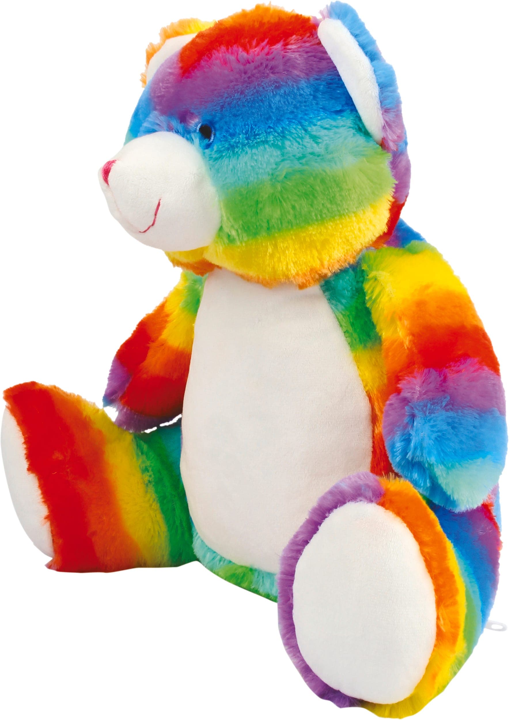 Peluche zippée Ours multicolore en situation