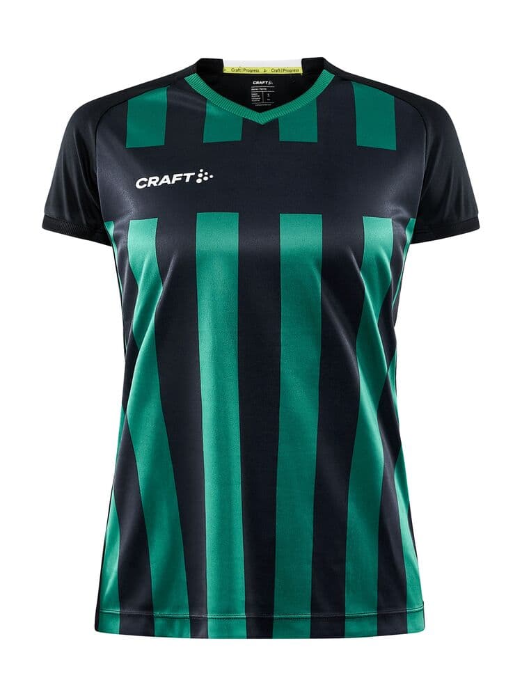 Craft Progress 2.0 stripe jersey w coloris Noir / Vert
