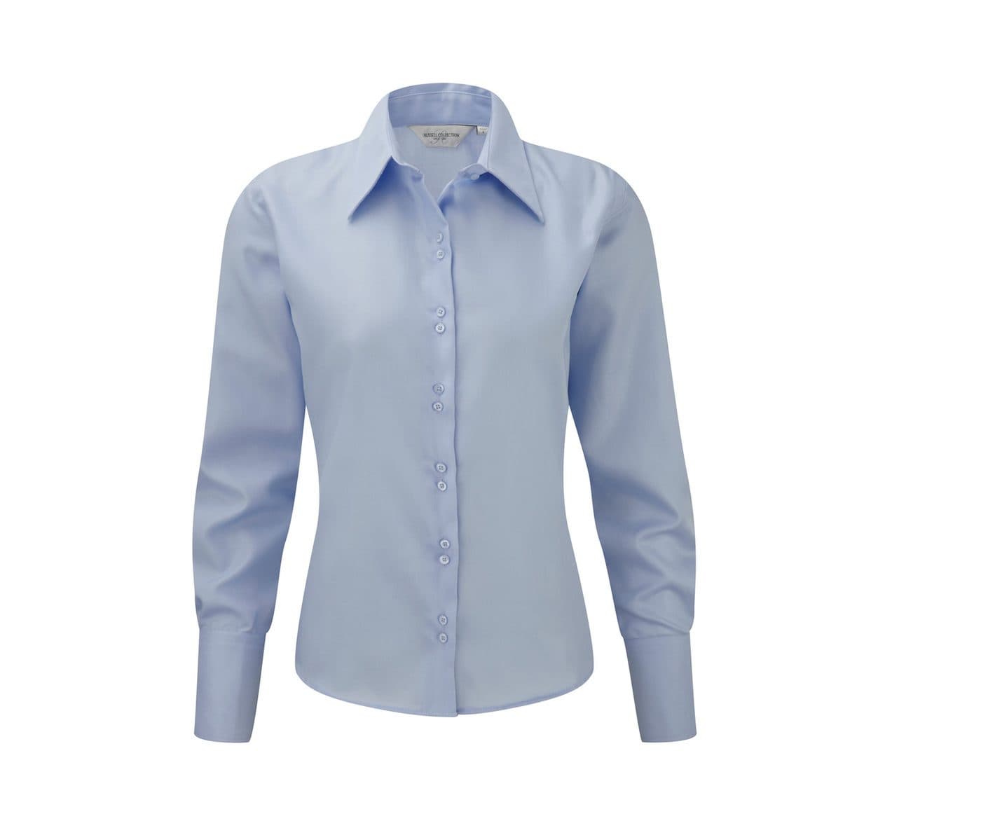 LADIES' LONG SLEEVE TAILORED ULTIMATE NON-IRON SHIRT coloris Bleu ciel vif