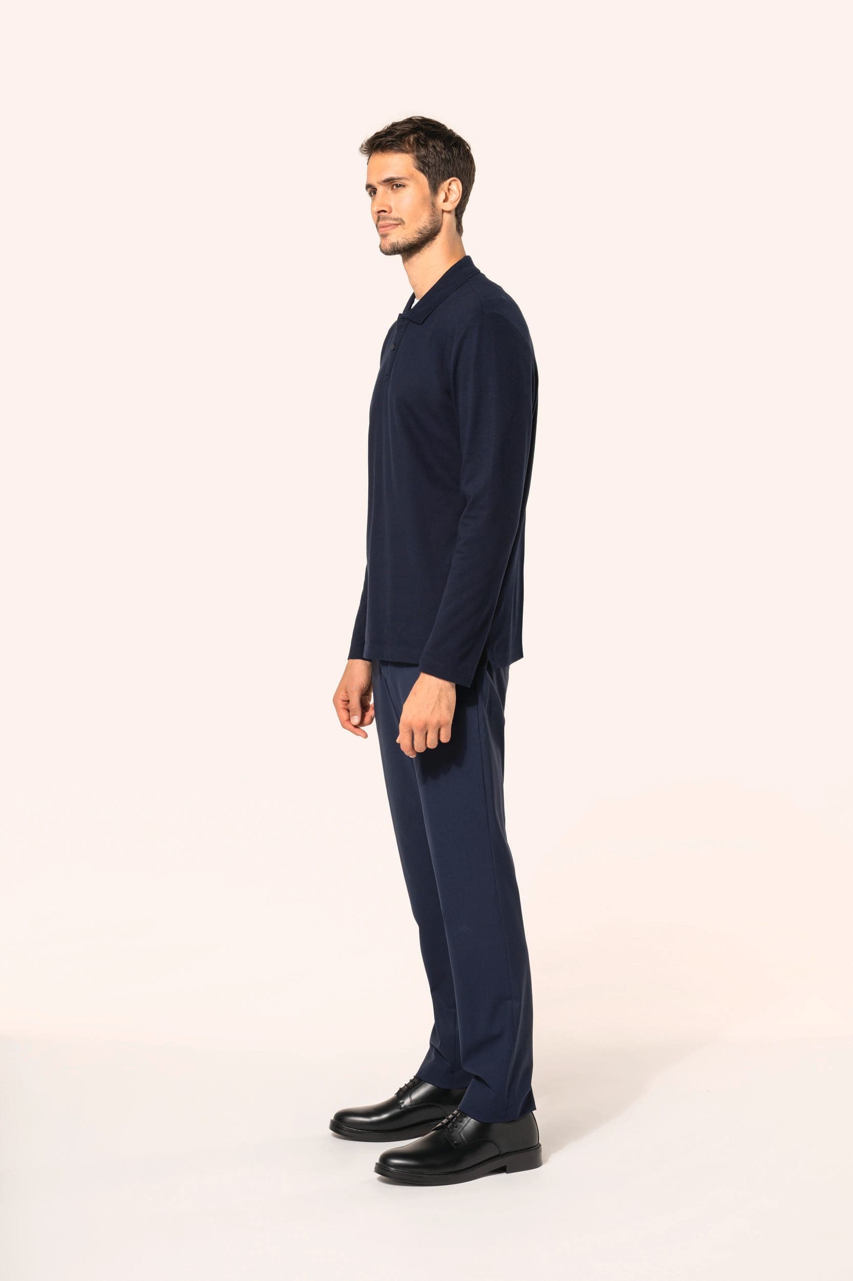 Polo Supima® manches longues homme en situation
