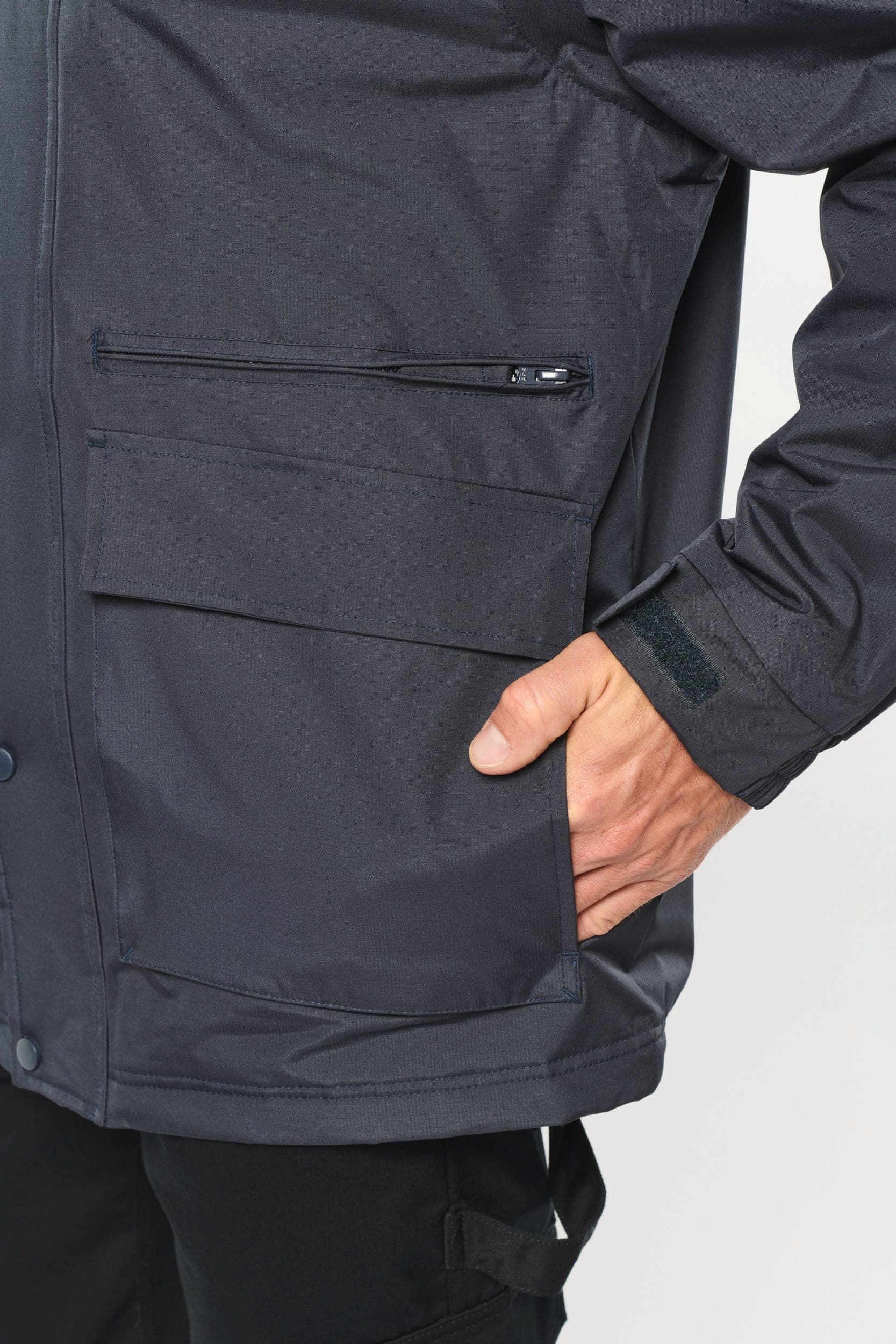 Parka workwear manches amovibles homme en situation