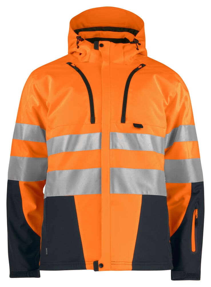 6420 SOFTSHELL SIGNALISATION DOUBLÉE EN ISO 20471 CLASSE 3 coloris Orange / Noir