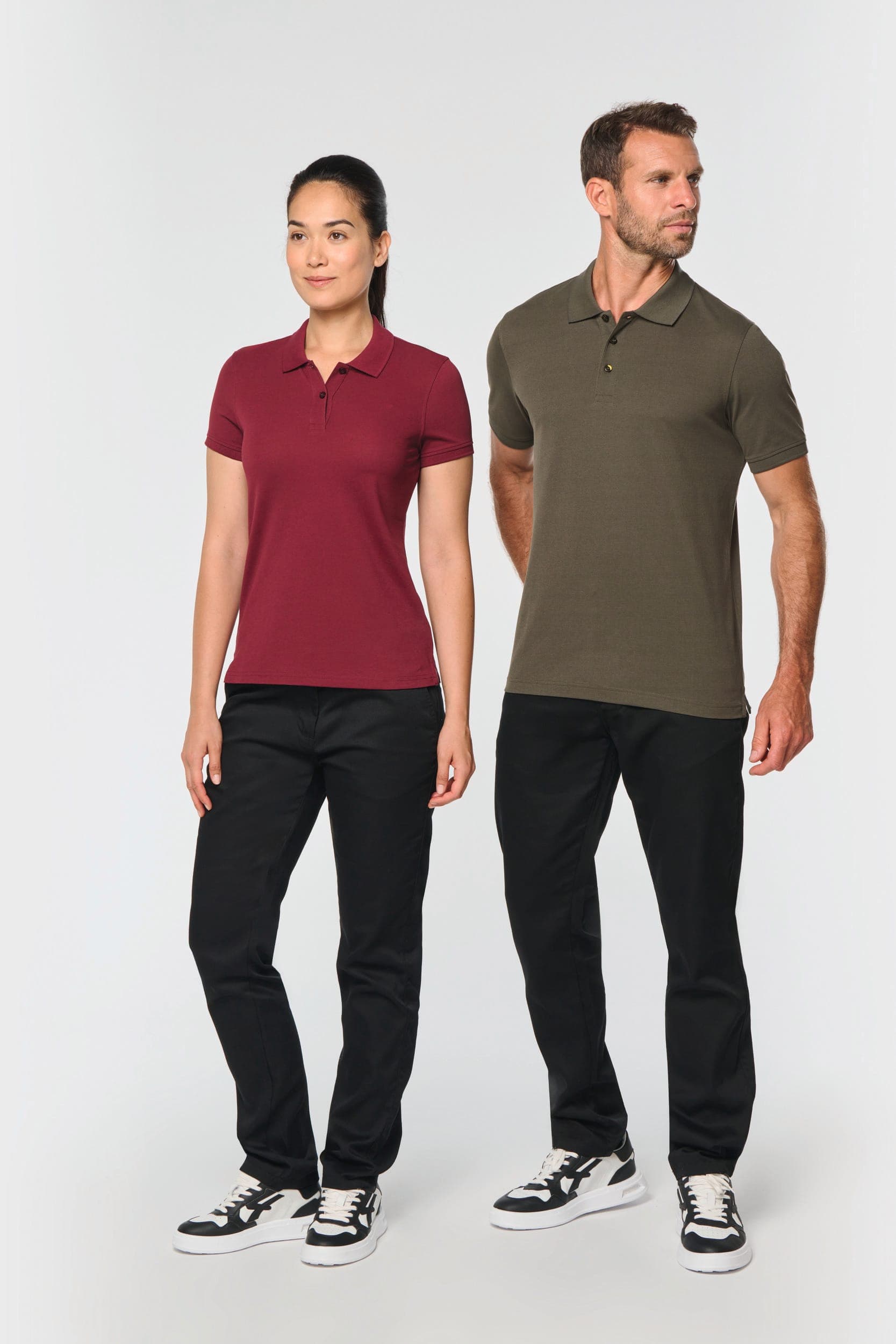 Polo manches courtes femme en situation