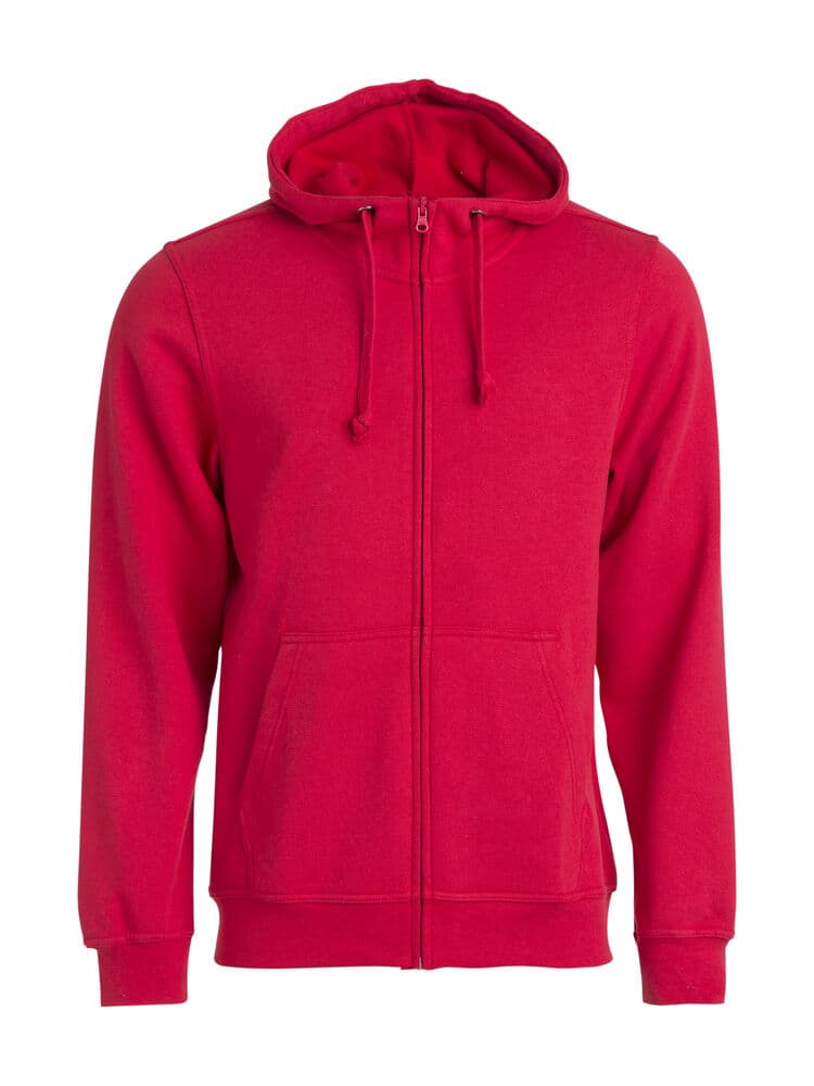 Clique Basic Hoody Full Zip coloris Rouge