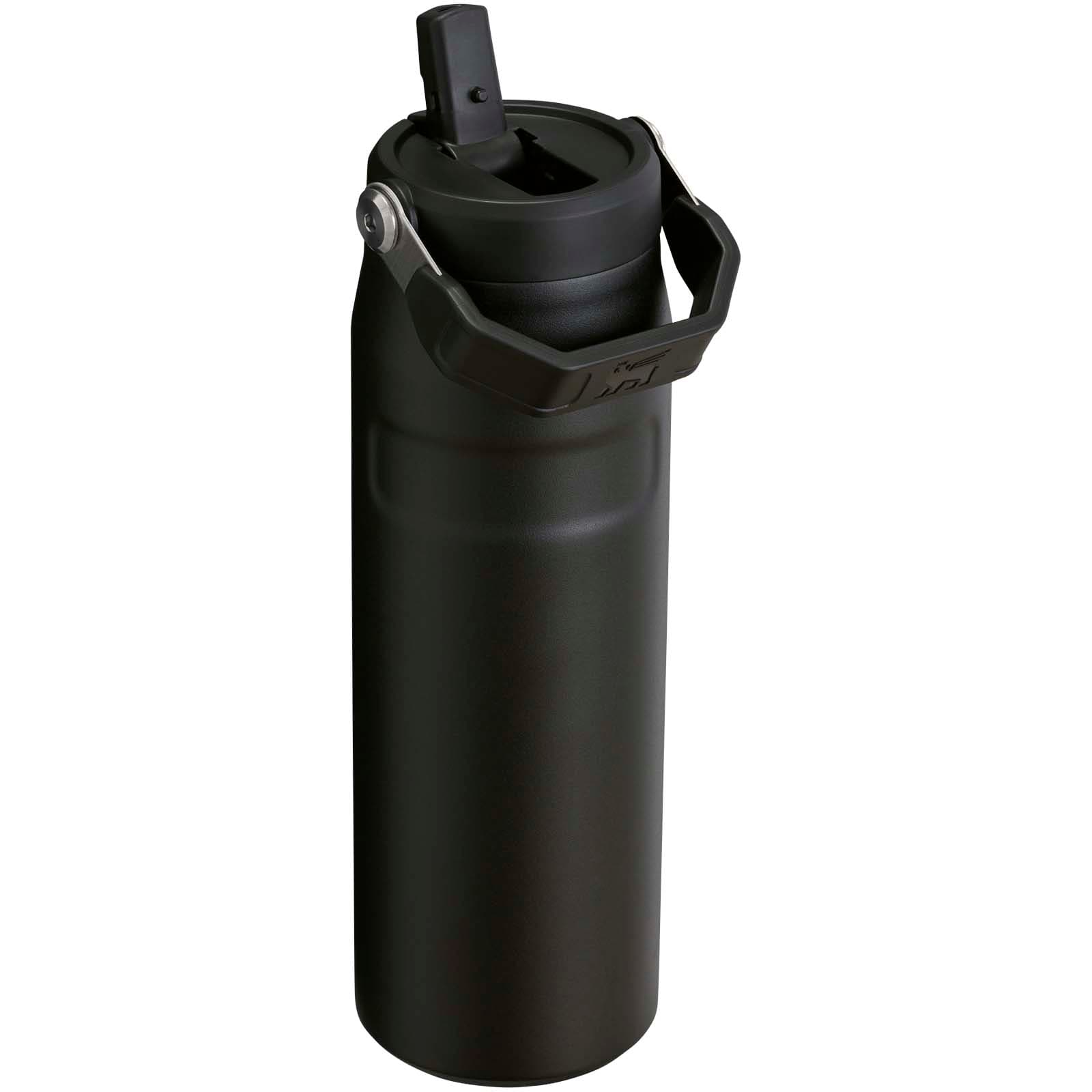 Bouteille d'eau de 700 ml avec paille rabattable Stanley IceFlow™ 2.0 coloris Noir