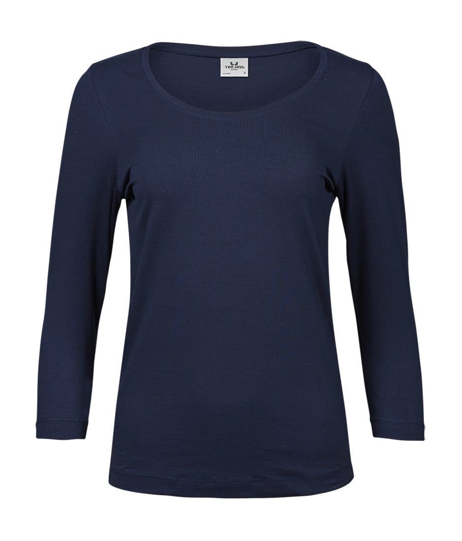 WOMENS STRETCH 3/4 SLEEVE TEE coloris Marine