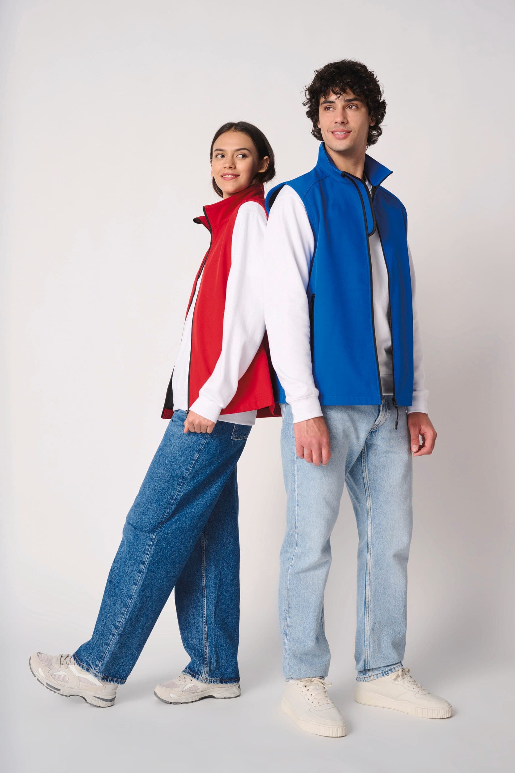 Bodywarmer softshell 2 couches unisexe en situation