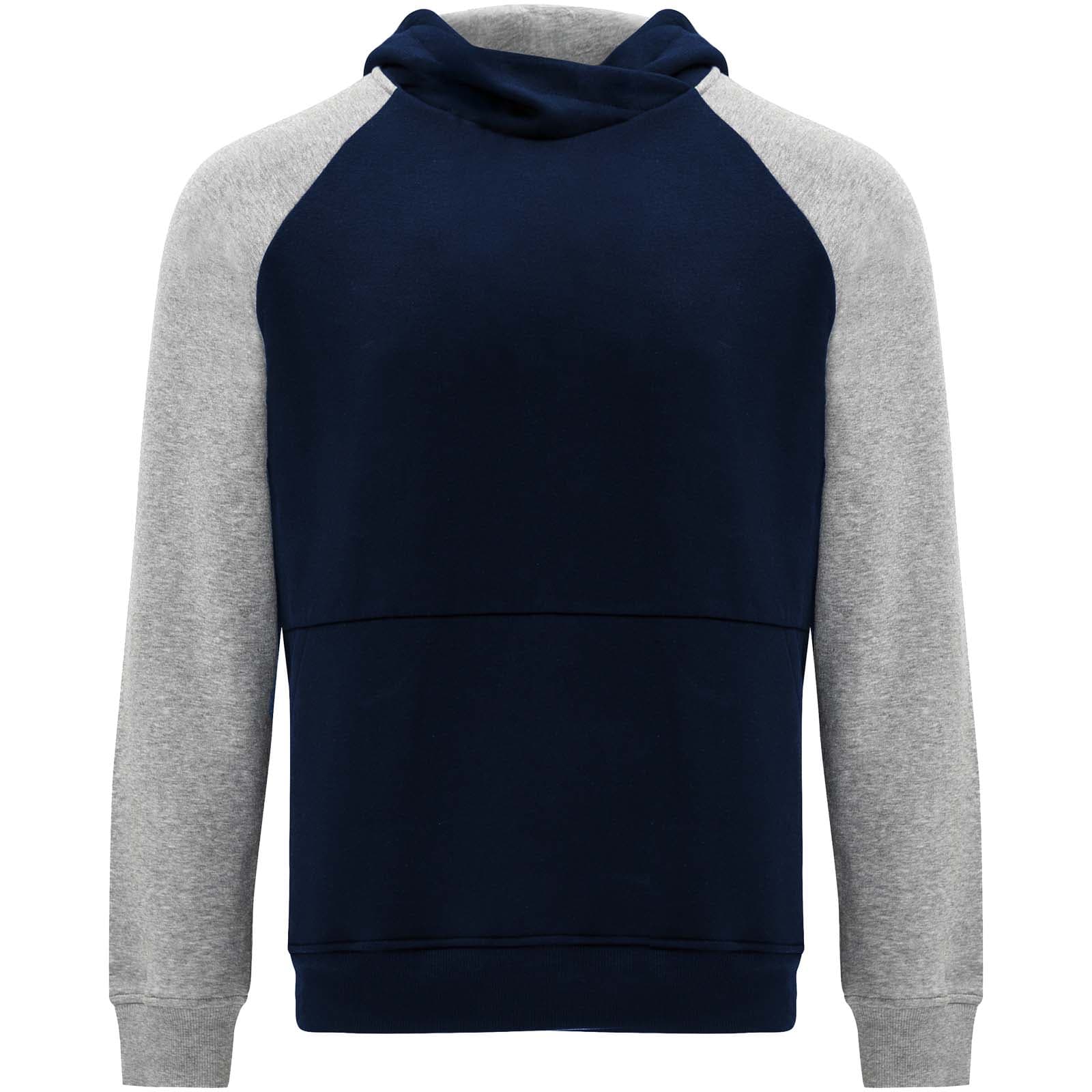 Sweat à capuche de 280 g/m² Badet bicolore pour enfant coloris Bleu marine