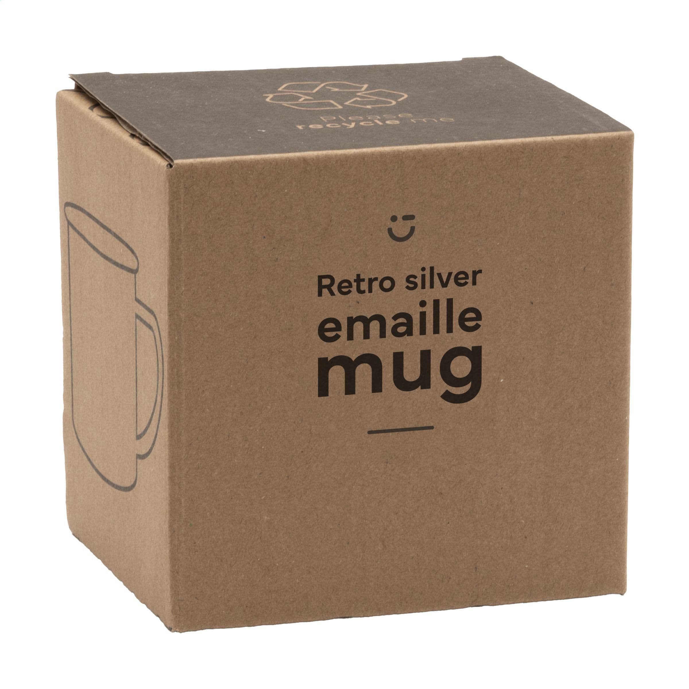 Mug Retro Silver en émail 350 ml en situation