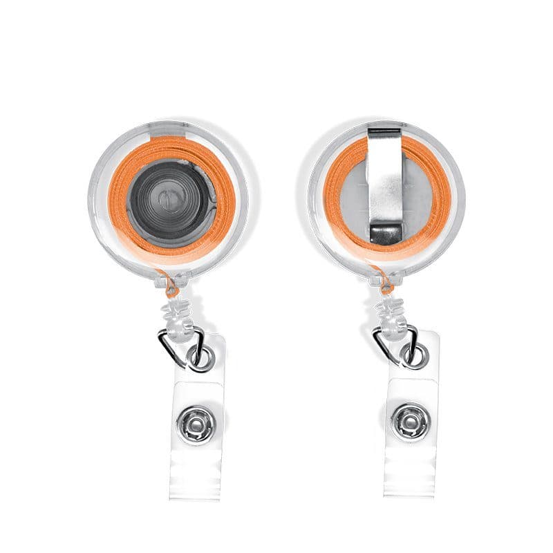 BADGE : PORTE-BADGES RETRACTABLE AVEC METRE RUBAN SOUPLE 1 m en situation