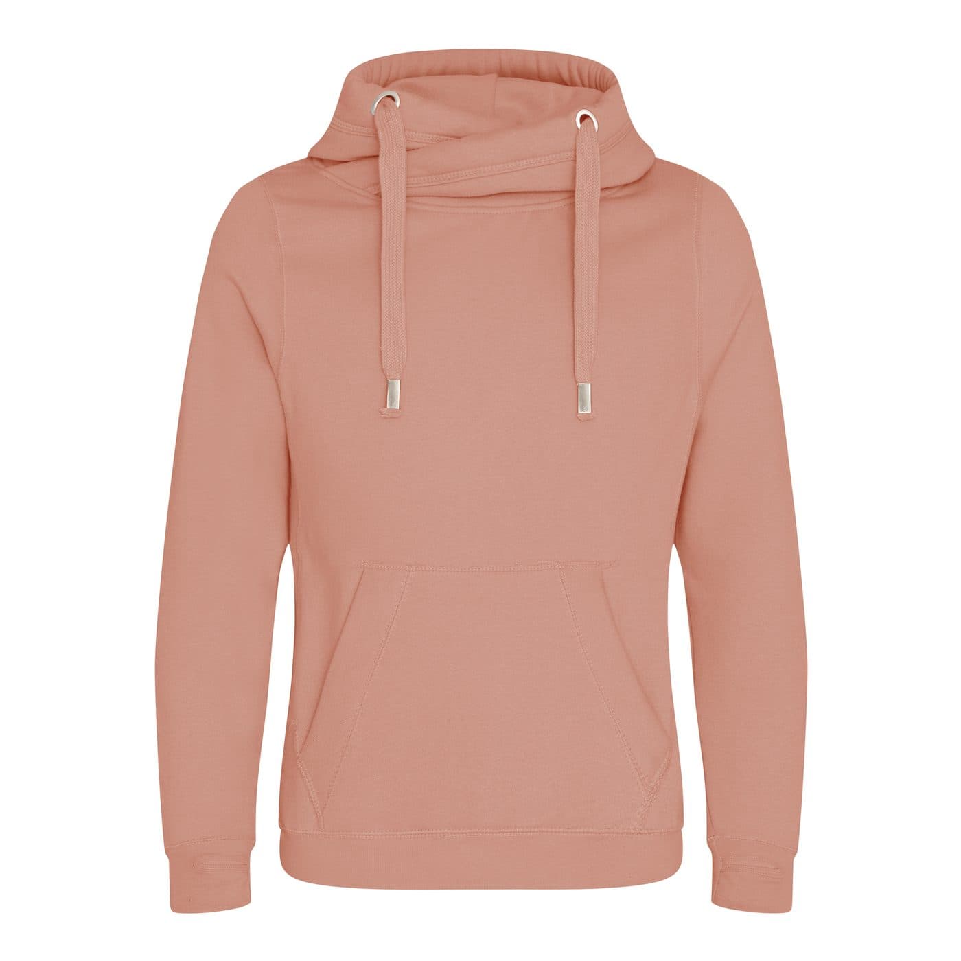 CROSS NECK HOODIE coloris Rose poudré