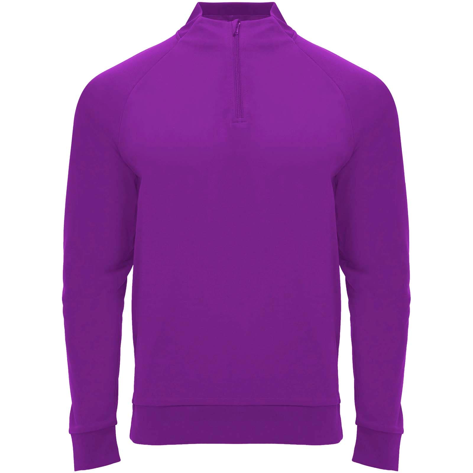 Sweatshirt de 200 g/m² Epiro à manches longues avec fermeture demi- zip pour enfant coloris Mauve