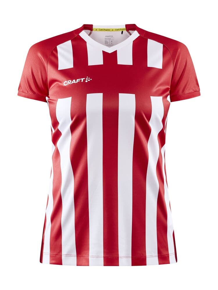 Craft Progress 2.0 stripe jersey w coloris Rouge / Blanc