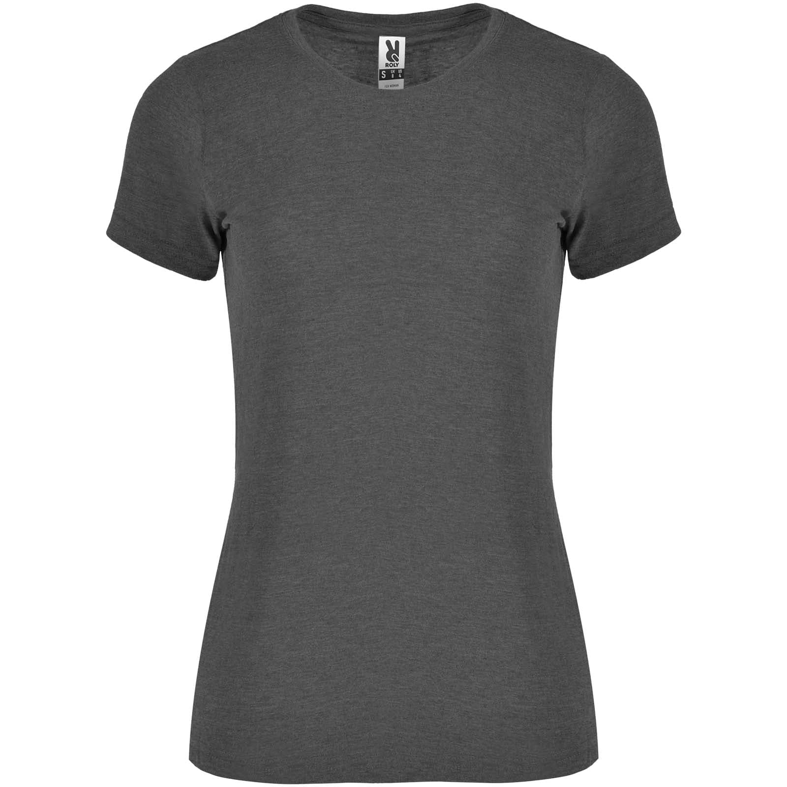 T-shirt de 150 g/m² Fox à manches courtes pour femme coloris Noir chiné