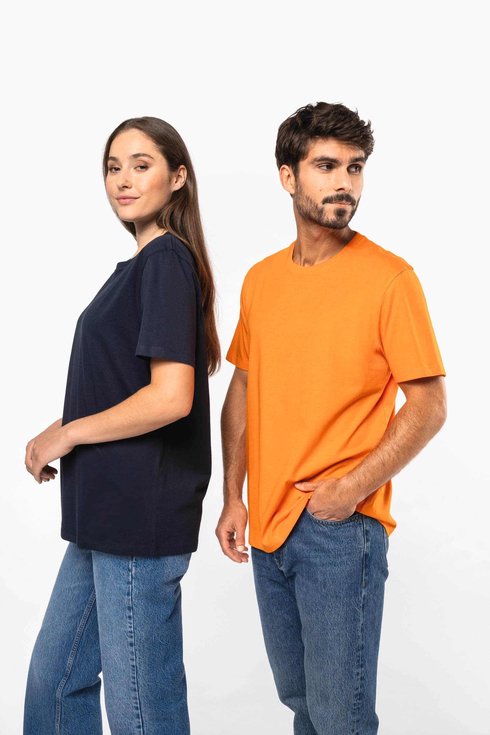 T-shirt manches courtes col rond unisexe en situation
