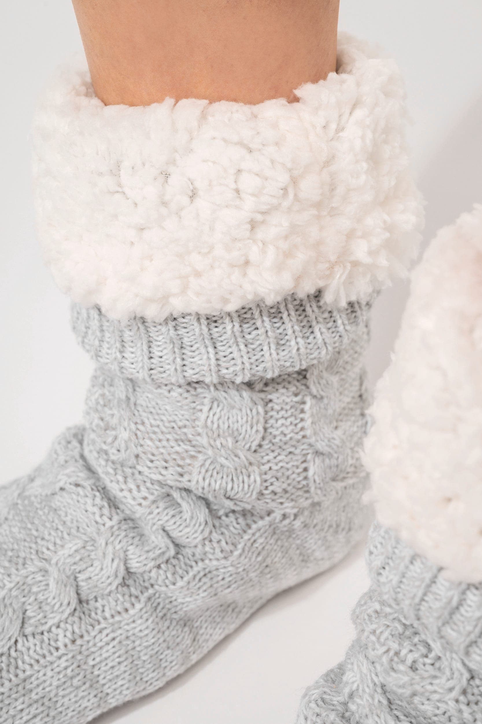 Chaussettes lounge doublées sherpa en situation