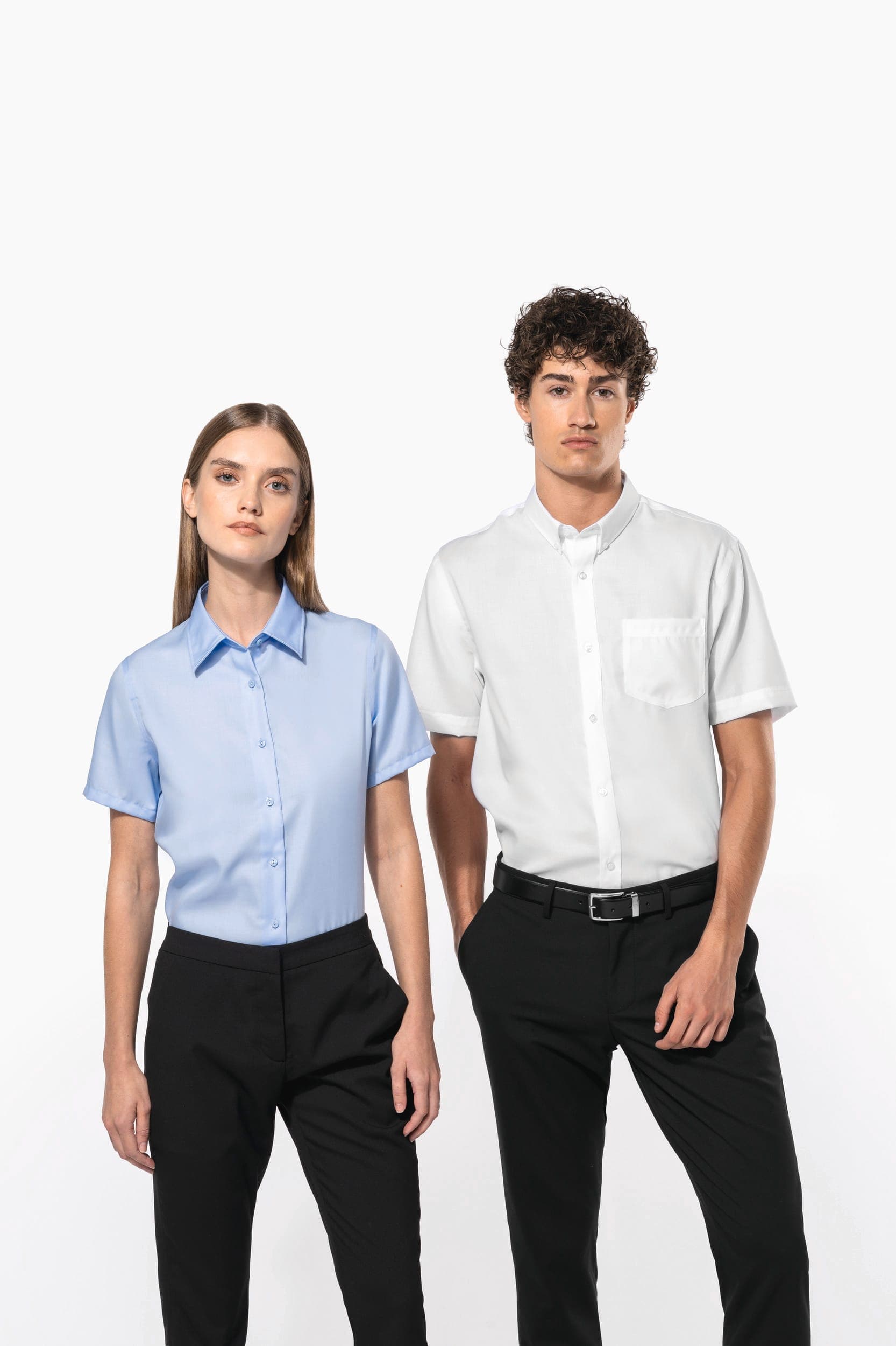 Chemise manches courtes sans repassage femme en situation