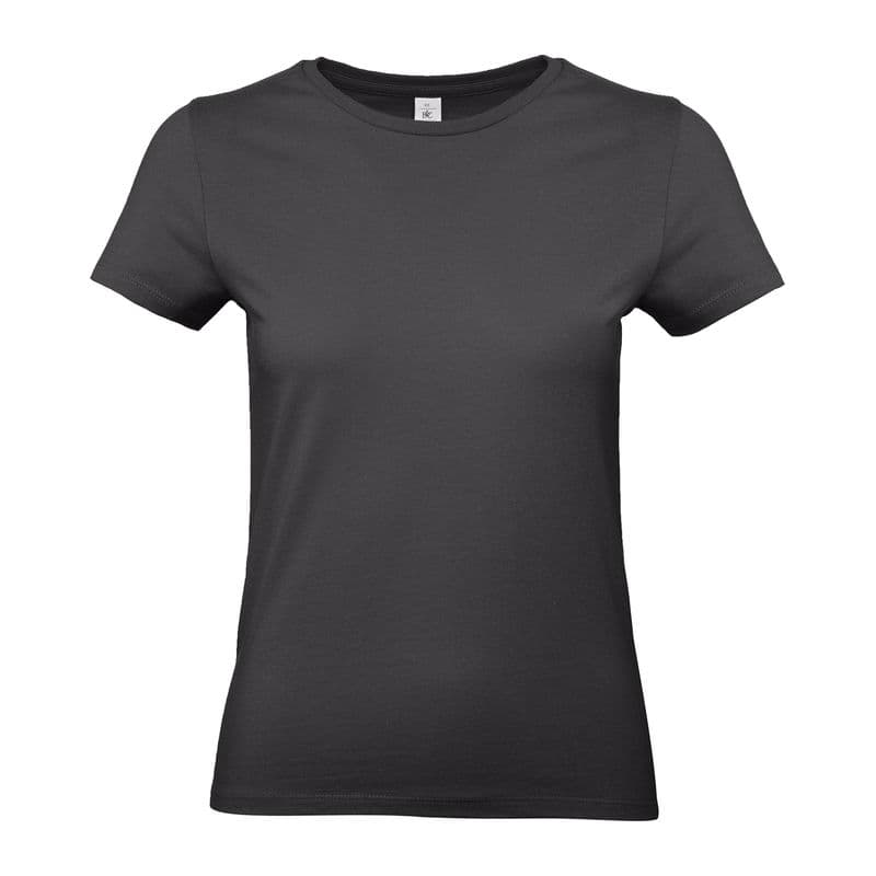 B&C #E190 /WOMEN T-SHIRT coloris Noir usé