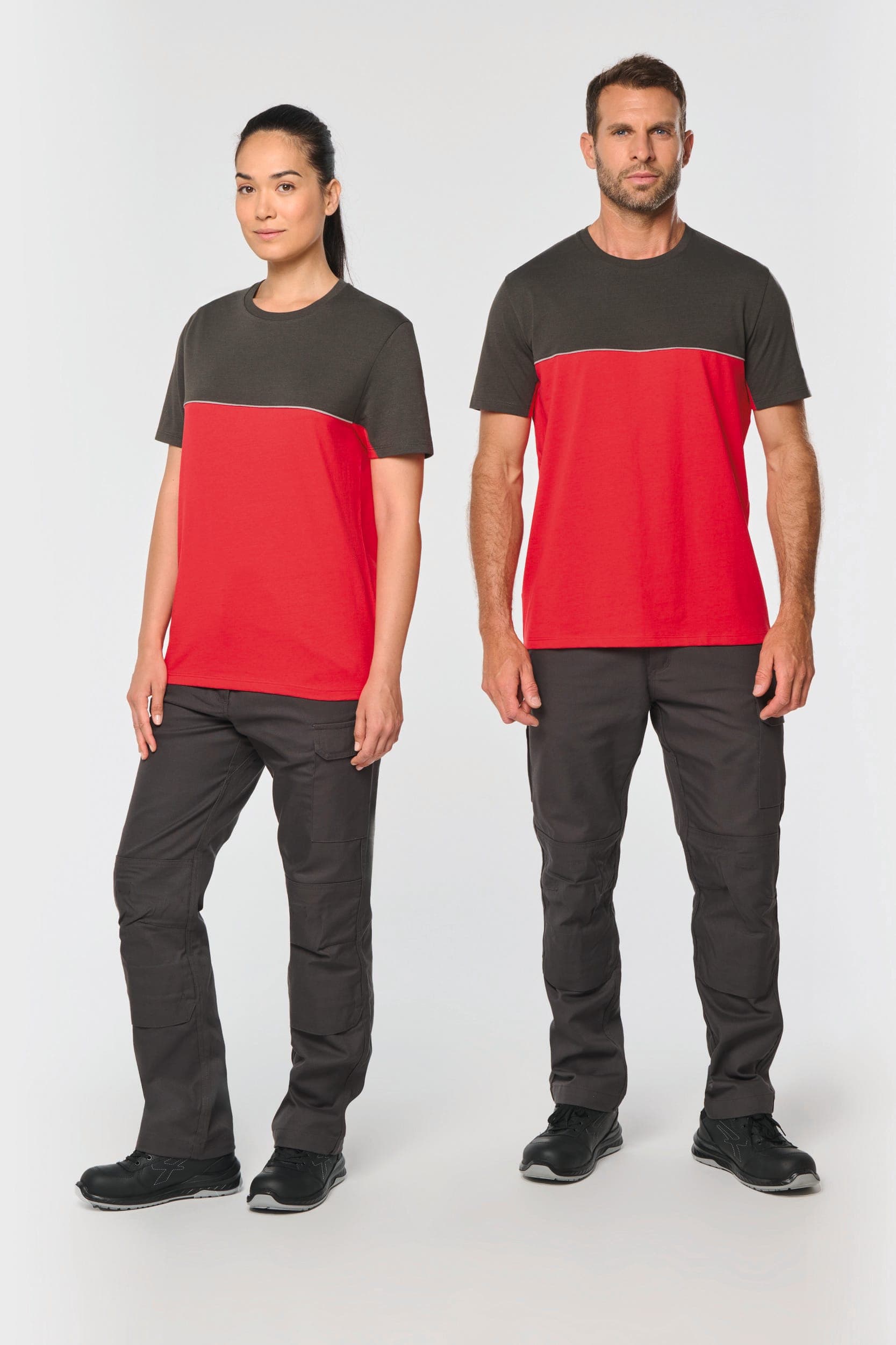 T-shirt bicolore écoresponsable manches courtes unisexe
