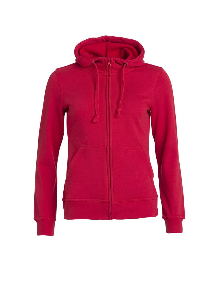 Clique Basic Hoody Full Zip Women coloris Rouge