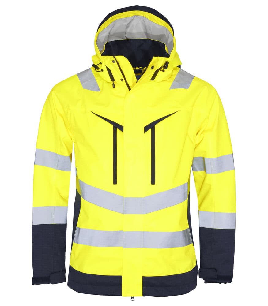 6455 VESTE SHELL SIGNALISATION EN ISO 20471 CLASSE 3 coloris Jaune / Marine