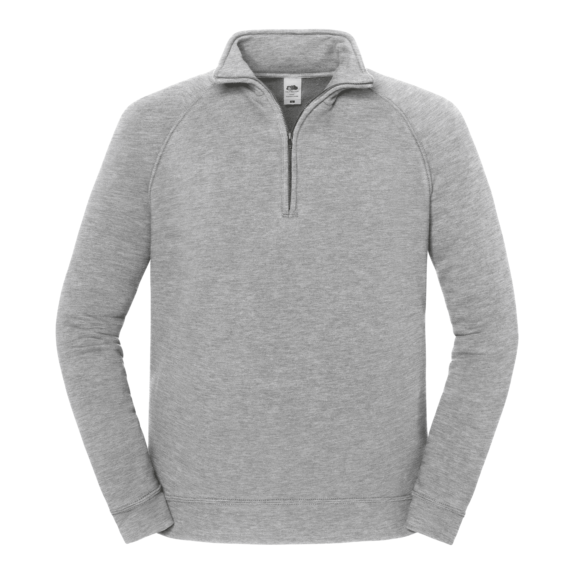 Sweat-shirt homme Iconic premium à col zippé coloris Gris chiné sport