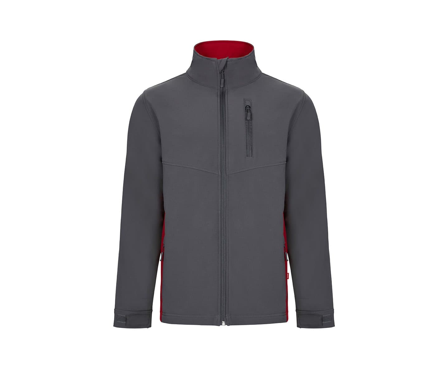 BLOUSON SOFTSHELL BICOLORE coloris Gris / Rouge