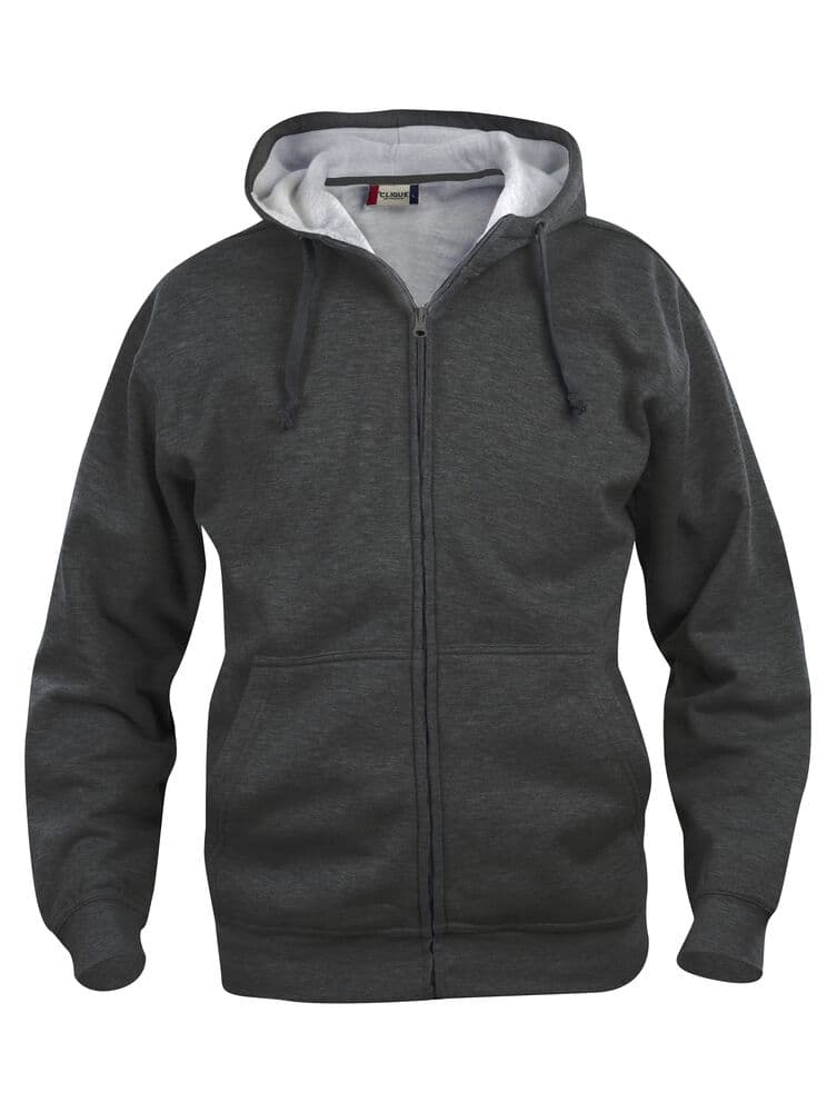 Clique Basic Hoody Full Zip coloris Anthracite chiné