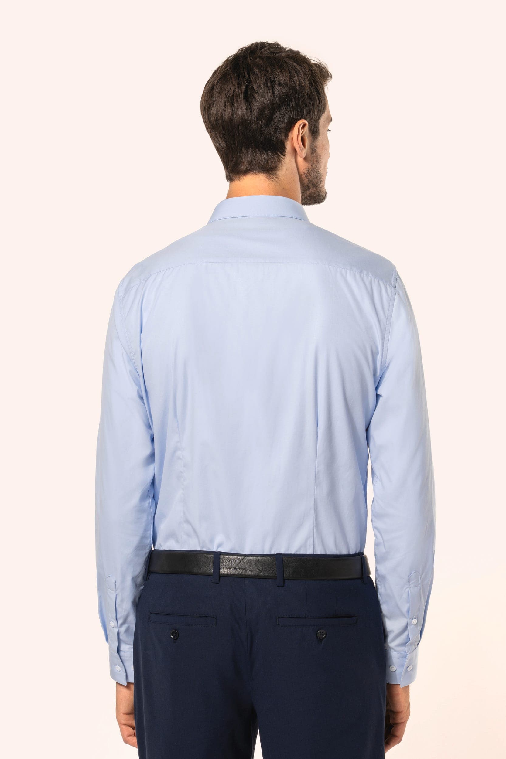 Chemise popeline manches longues homme en situation