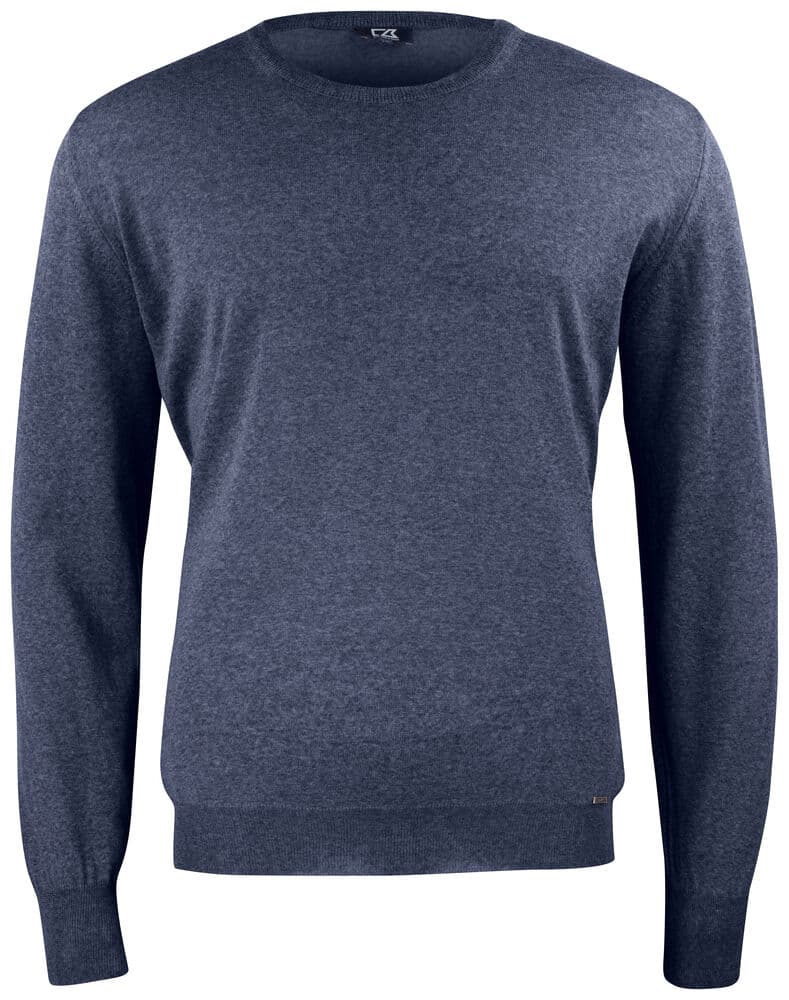 Pull col rond Cutter & Buck Kennewick homme coloris Bleu mer chiné