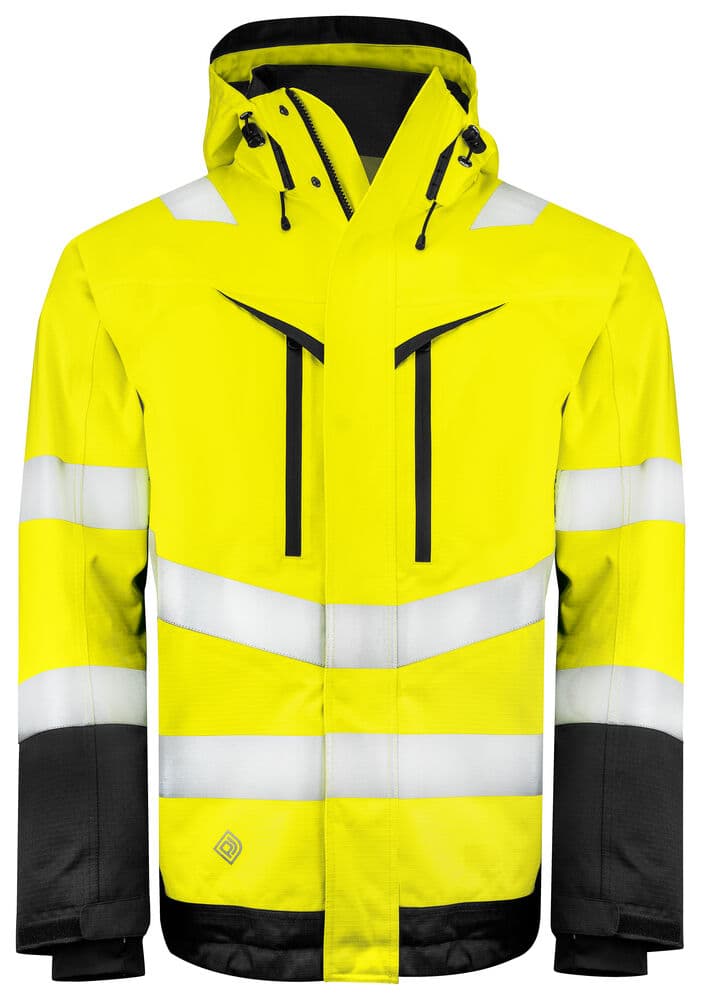 6453 VESTE SIGNALISATION DOUBLÉE EN ISO 20471 CLASSE 3 coloris Jaune / Noir