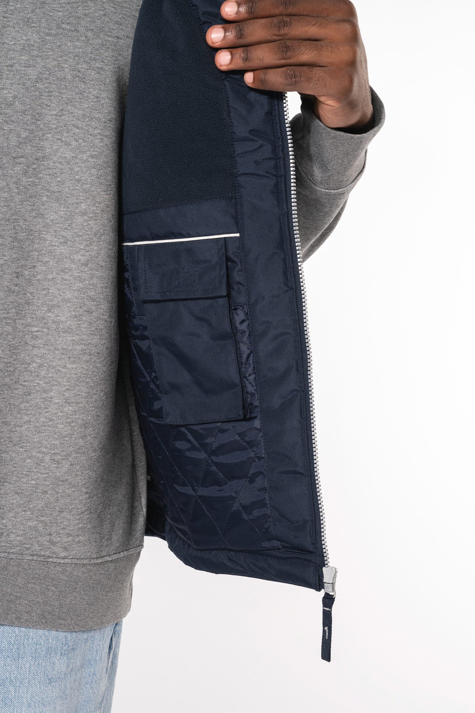 Bodywarmer doublé polaire homme en situation