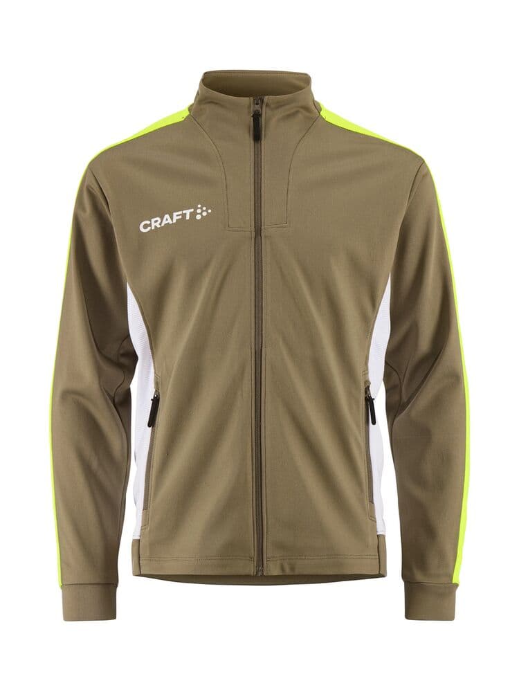 Craft Evolve 2.0 contrast full zip jacket jr coloris Beige / Jaune