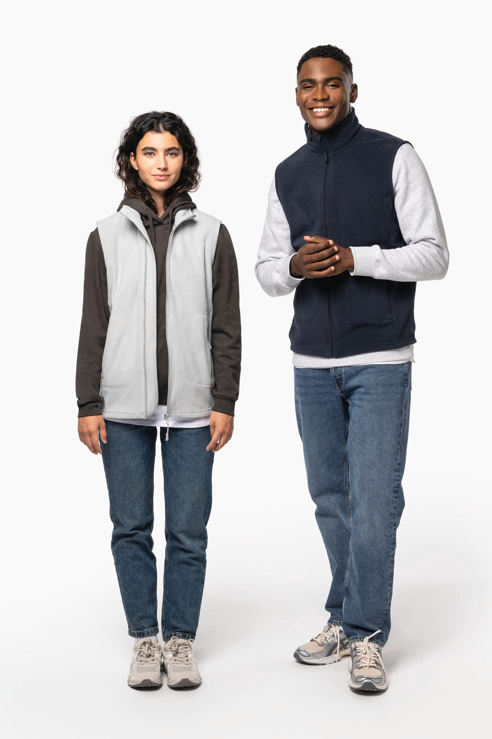 Bodywarmer micropolaire écoresponsable unisexe en situation
