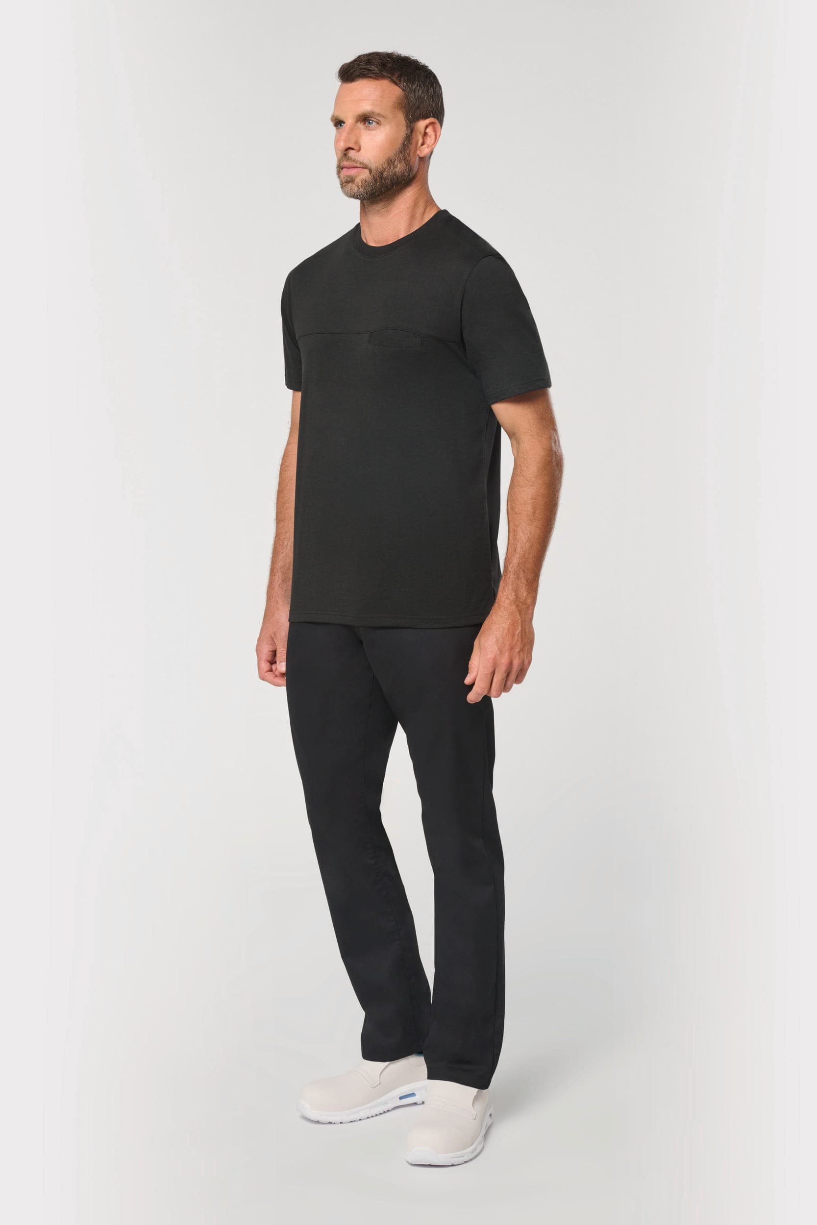 T-shirt de cuisine respirant unisexe en situation
