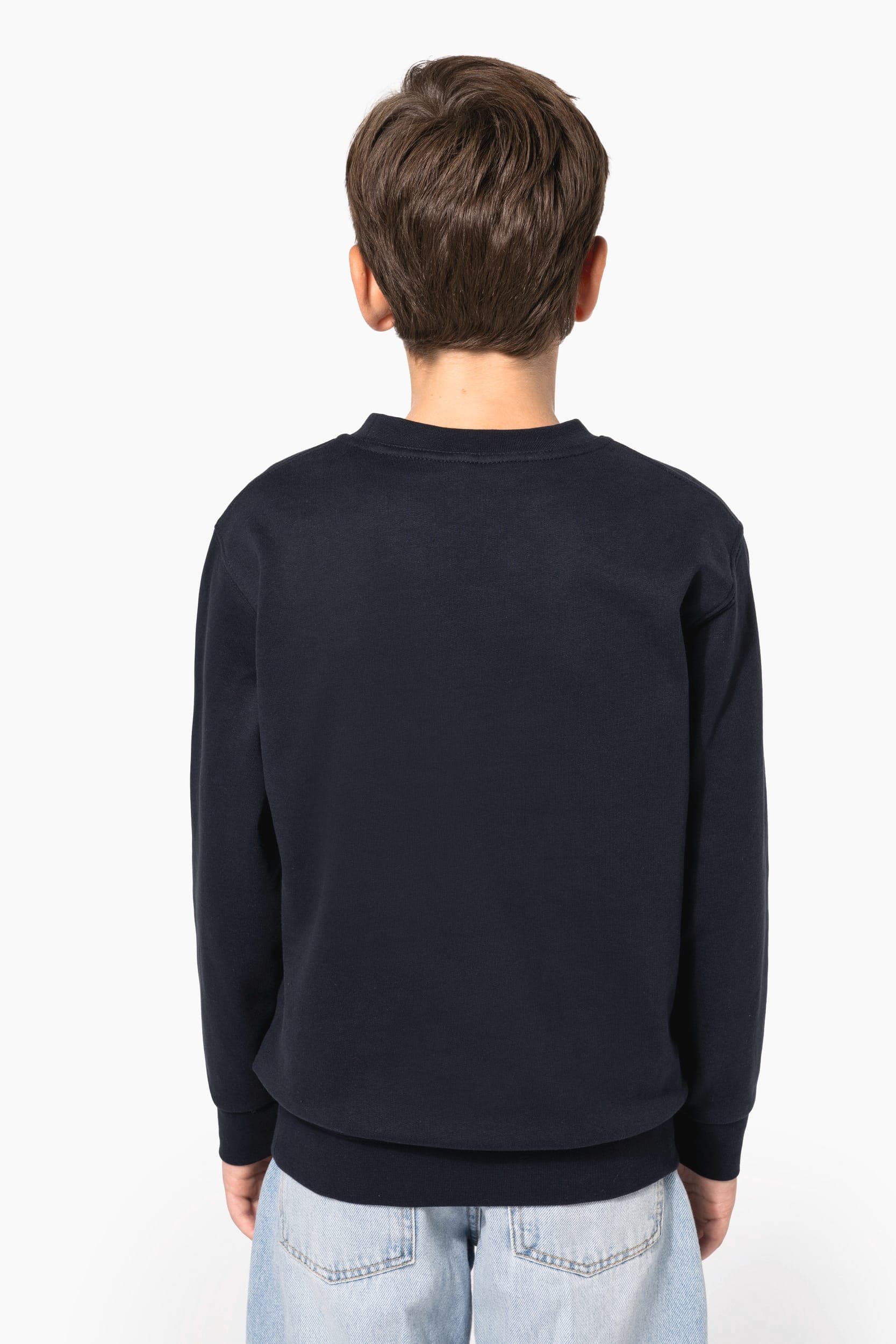 Sweat-shirt recyclé col rond enfant en situation