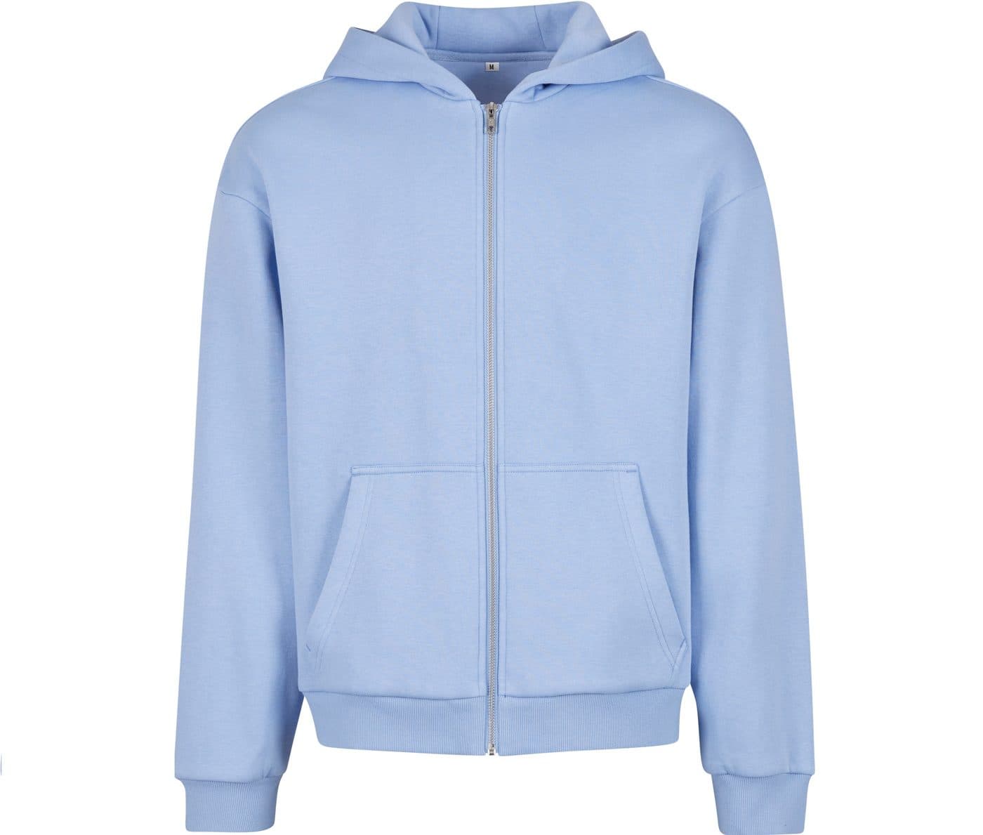 FLUFFY ZIP HOODY coloris Bleu poudré