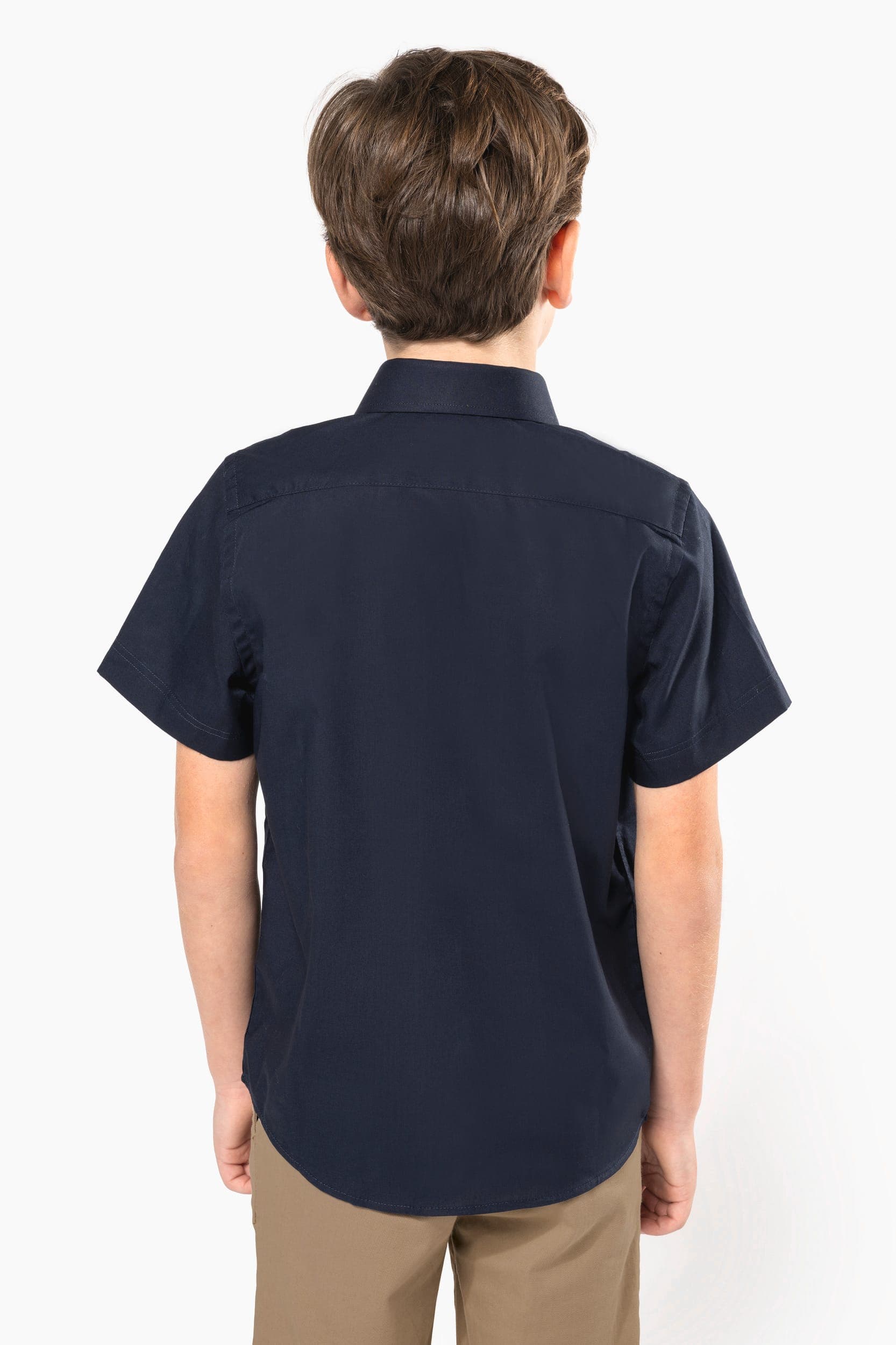 Chemise popeline manches courtes enfant en situation
