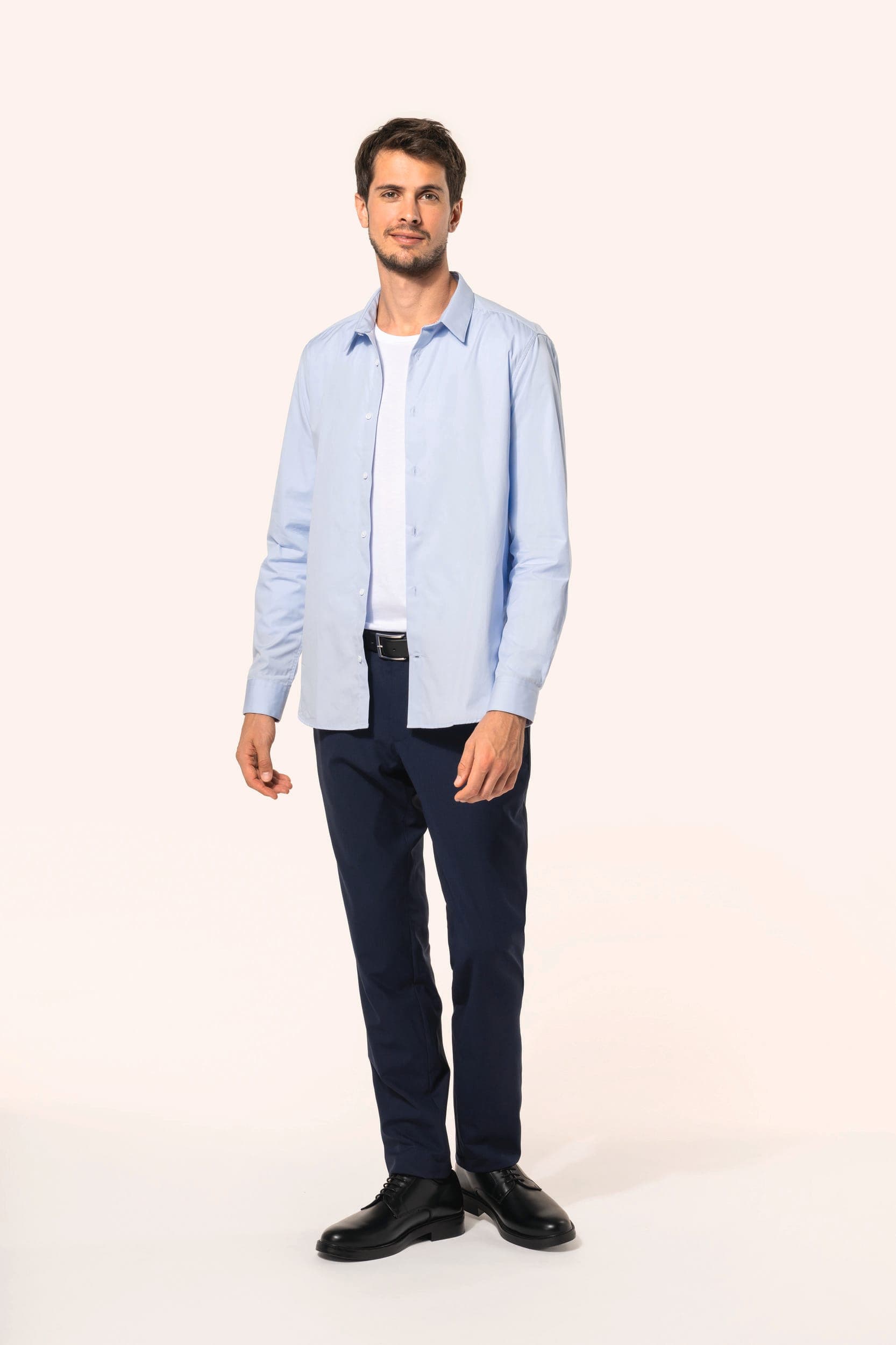 Chemise popeline manches longues homme en situation