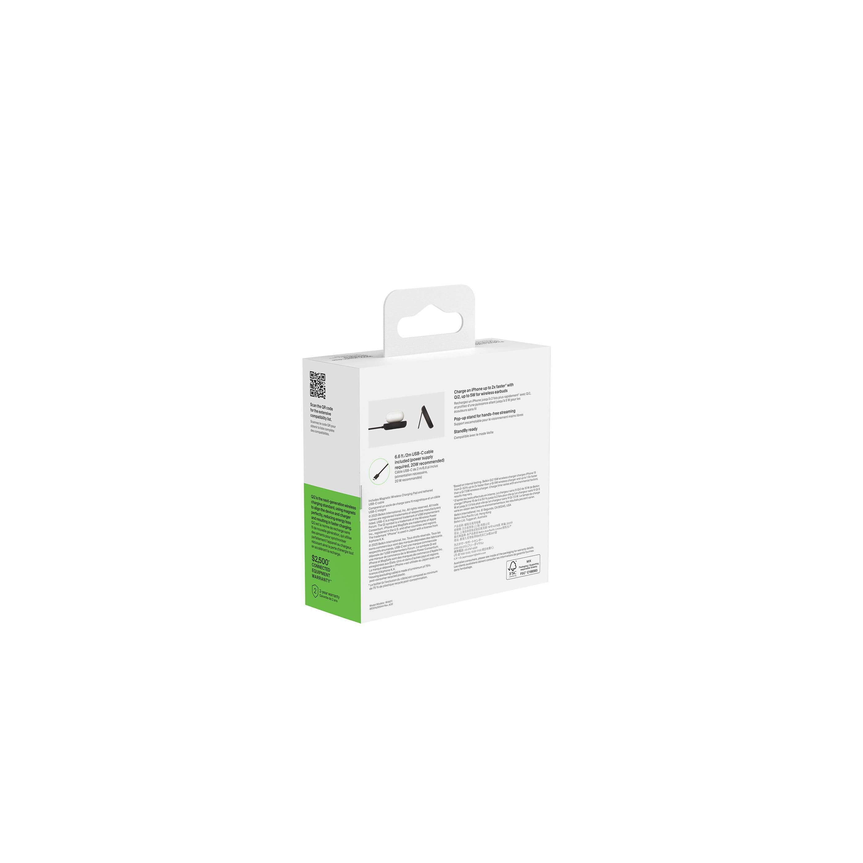 Tapis de charge Belkin Boost Charge Qi2 15W magnétique en situation