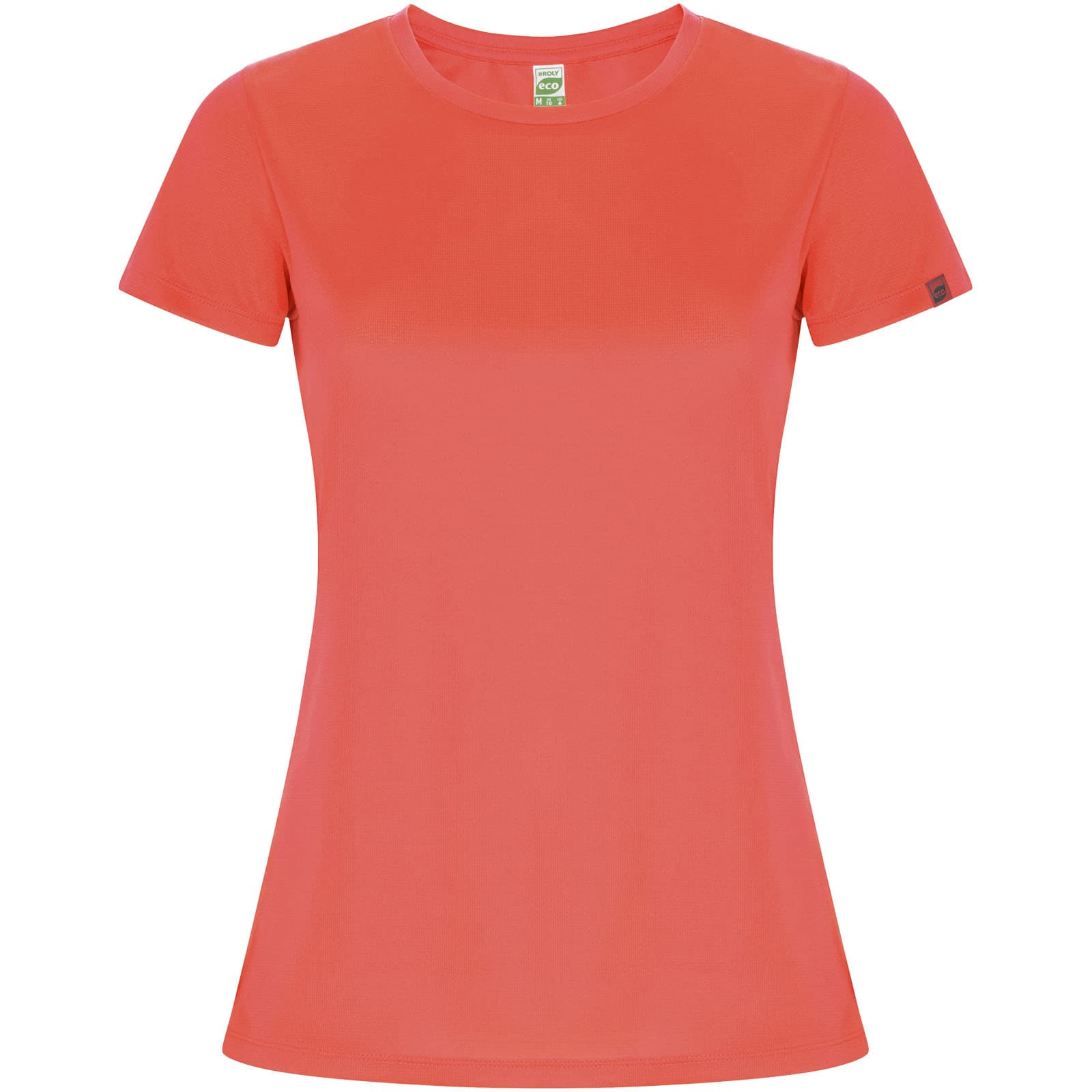 T-shirt sport de 135 g/m² Imola à manches courtes pour femme coloris Corail fluo
