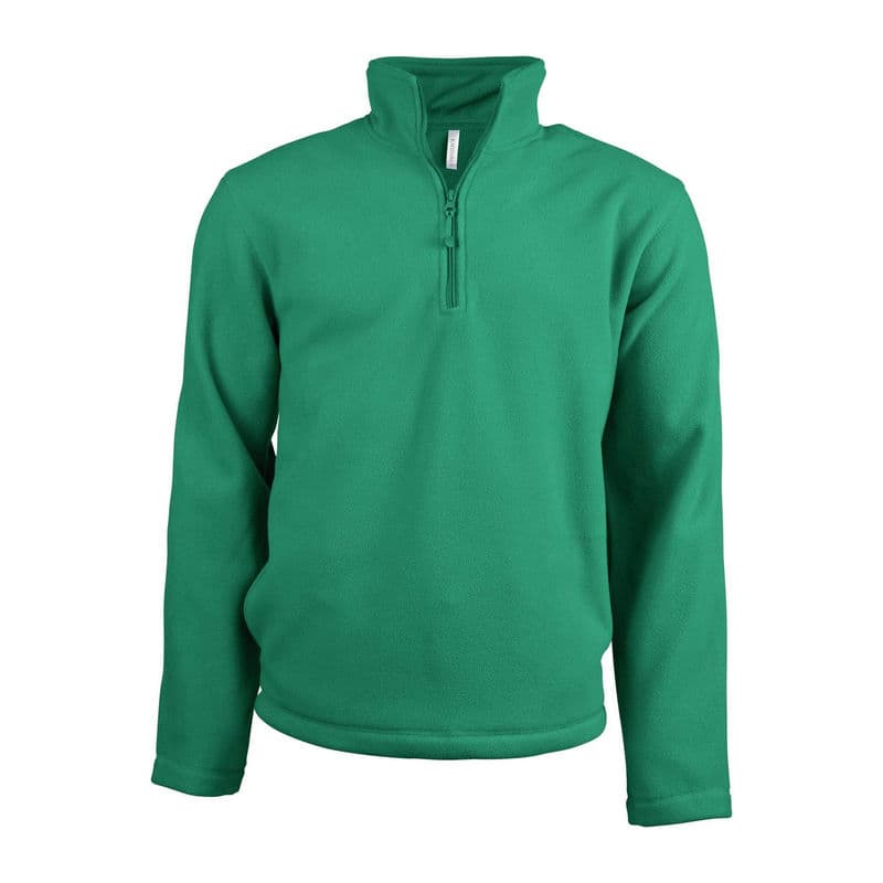 ENZO - ZIP NECK MICROFLEECE JACKET coloris Vert kelly