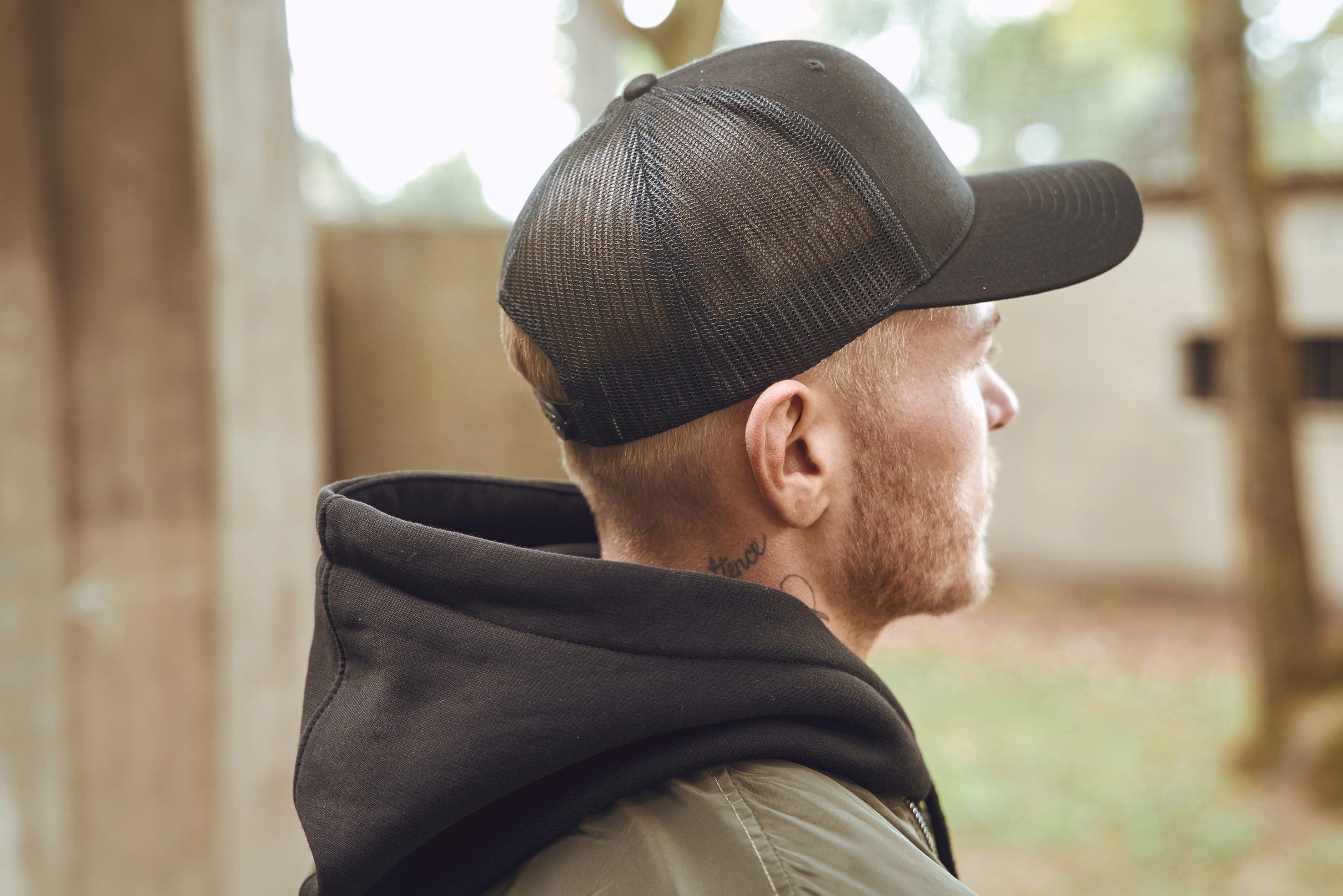 Casquette retro trucker en situation